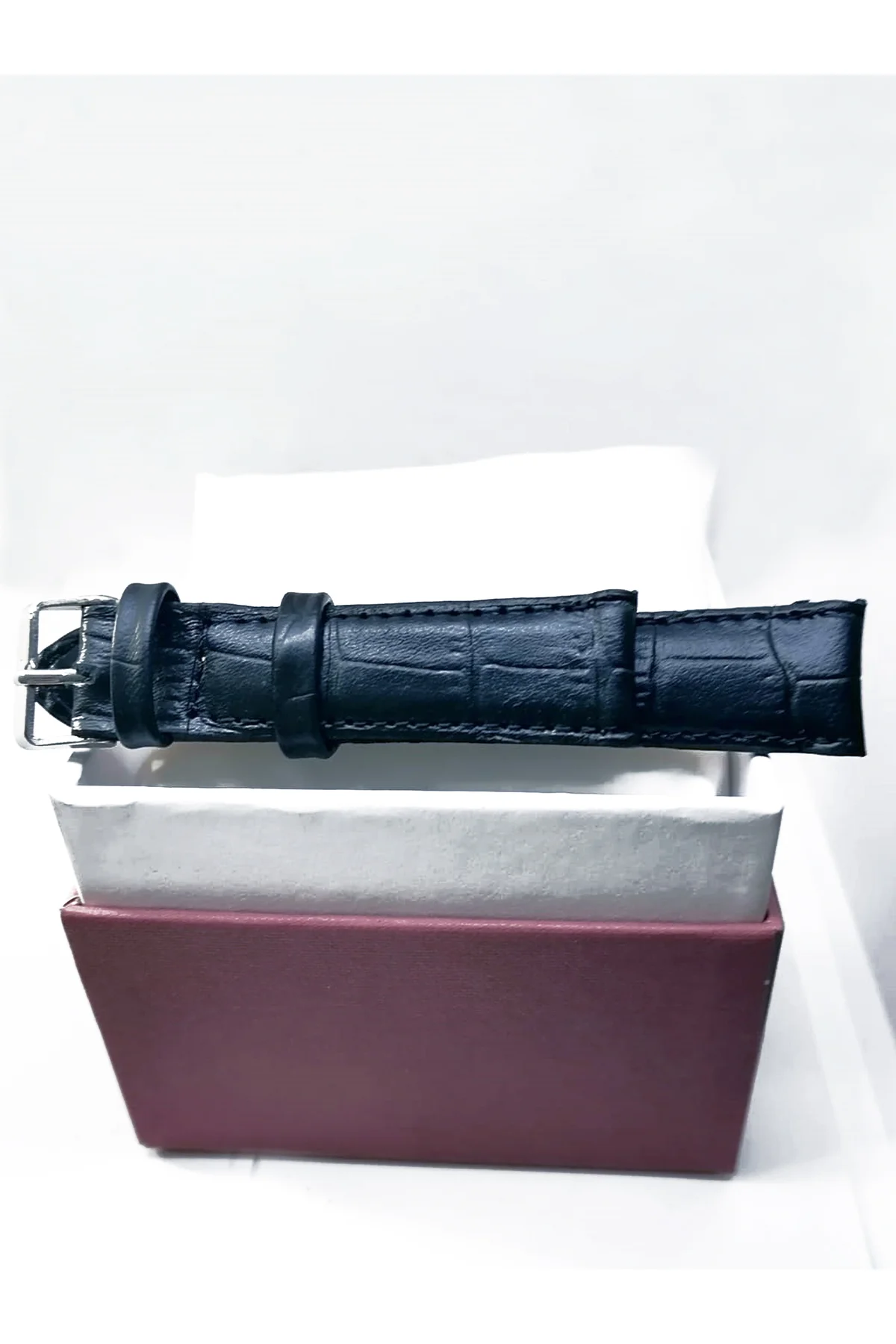 &Her Saate Uyumlu Hakiki Deri Saat Kordonu MAVİ 22 mm ( 317 )