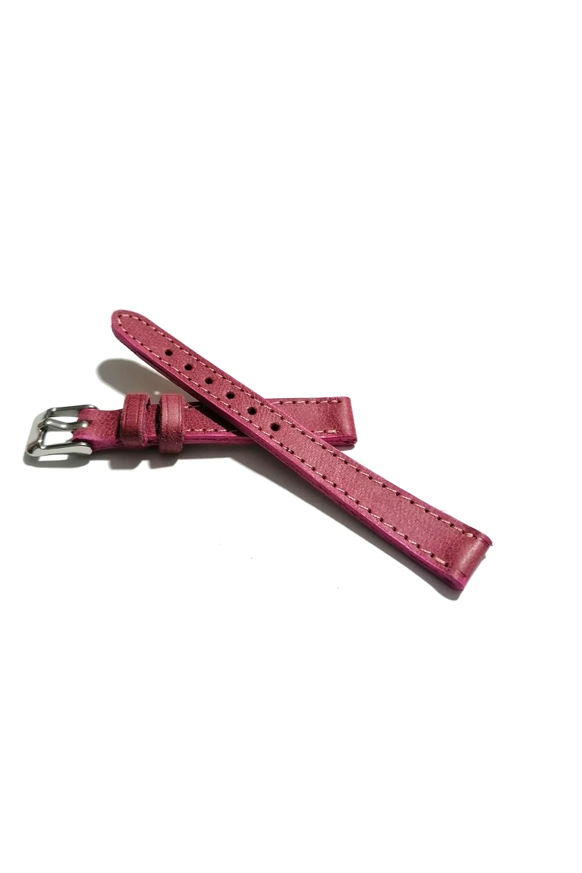 &Her Saate Uyumlu Hakiki Deri Saat Kordonu pembe 16 mm ( 444 )