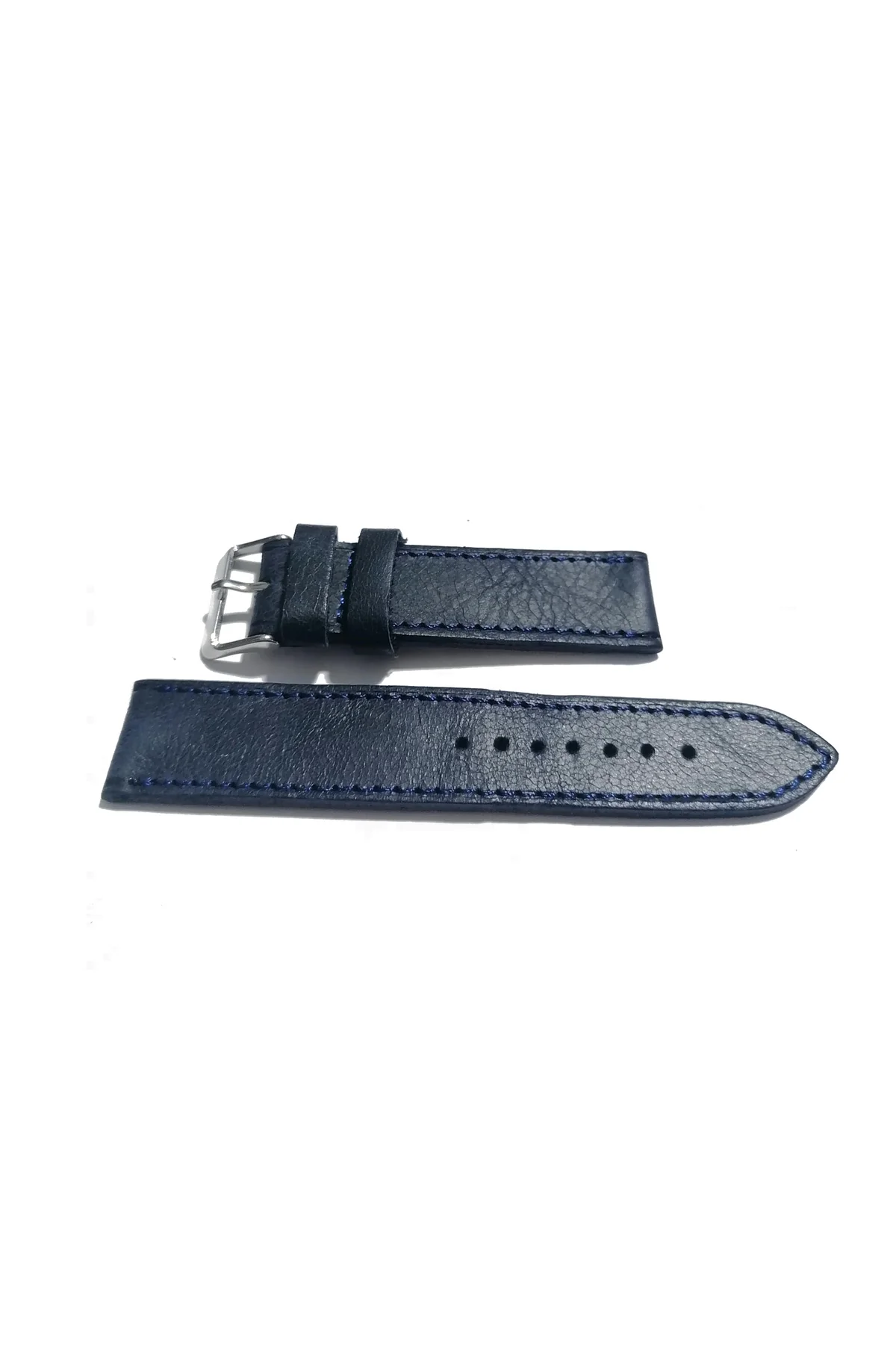 &Her Saate Uyumlu Hakiki Deri Saat Kordonu LAZİVERT 22 mm ( 394 )