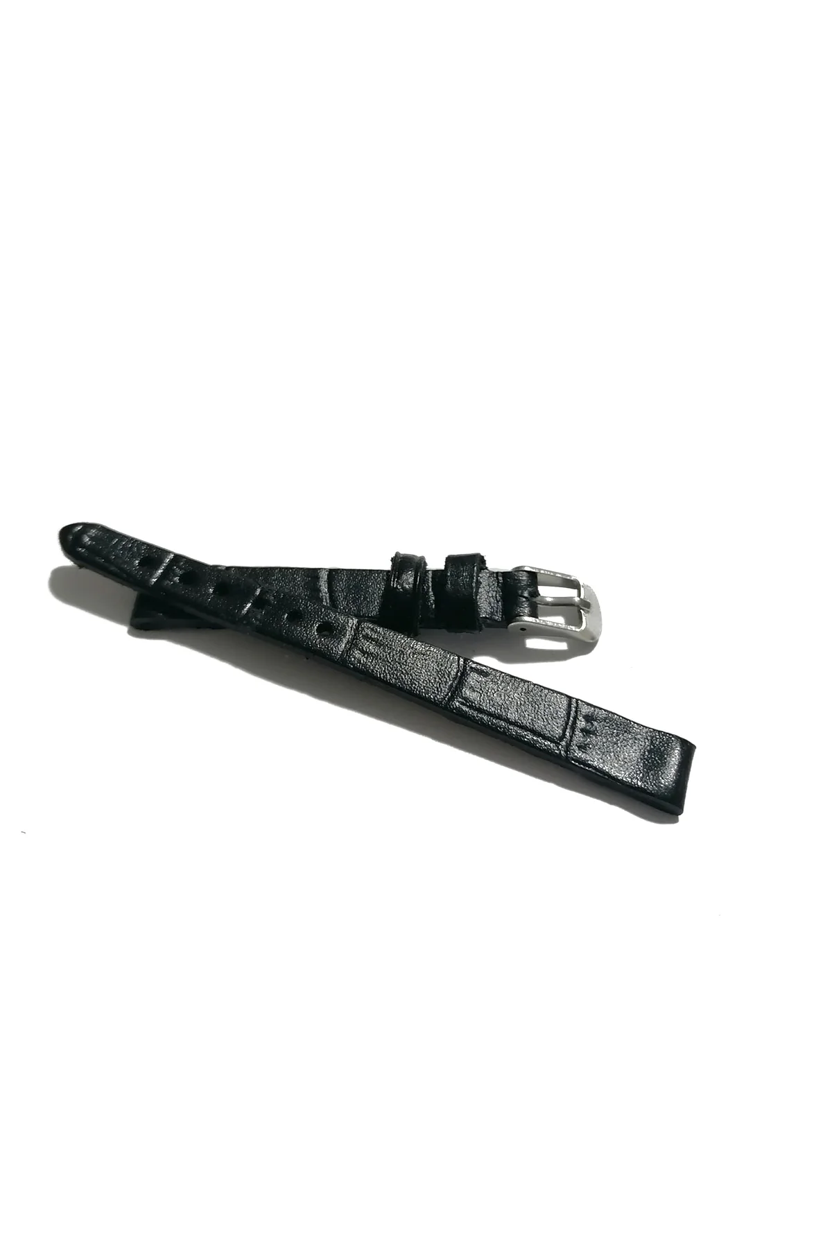 &Her Saate Uyumlu Hakiki Deri Saat Kordonu SİYAH 10 mm ( 420 )
