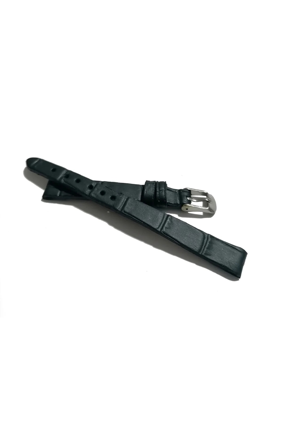 &Her Saate Uyumlu Hakiki Deri Saat Kordonu lazivert 10 mm ( 421 )