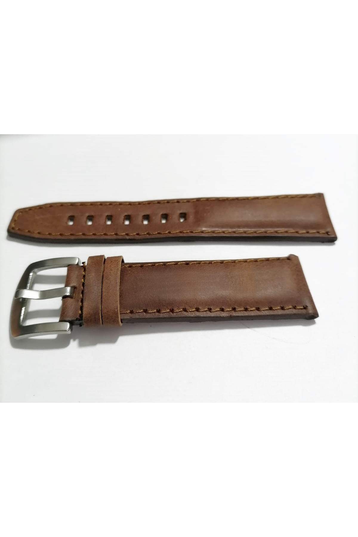 Fado &Her Saate Uyumlu Yarım Kroko Hakiki Dana Derisi Saat Kordonu 22M