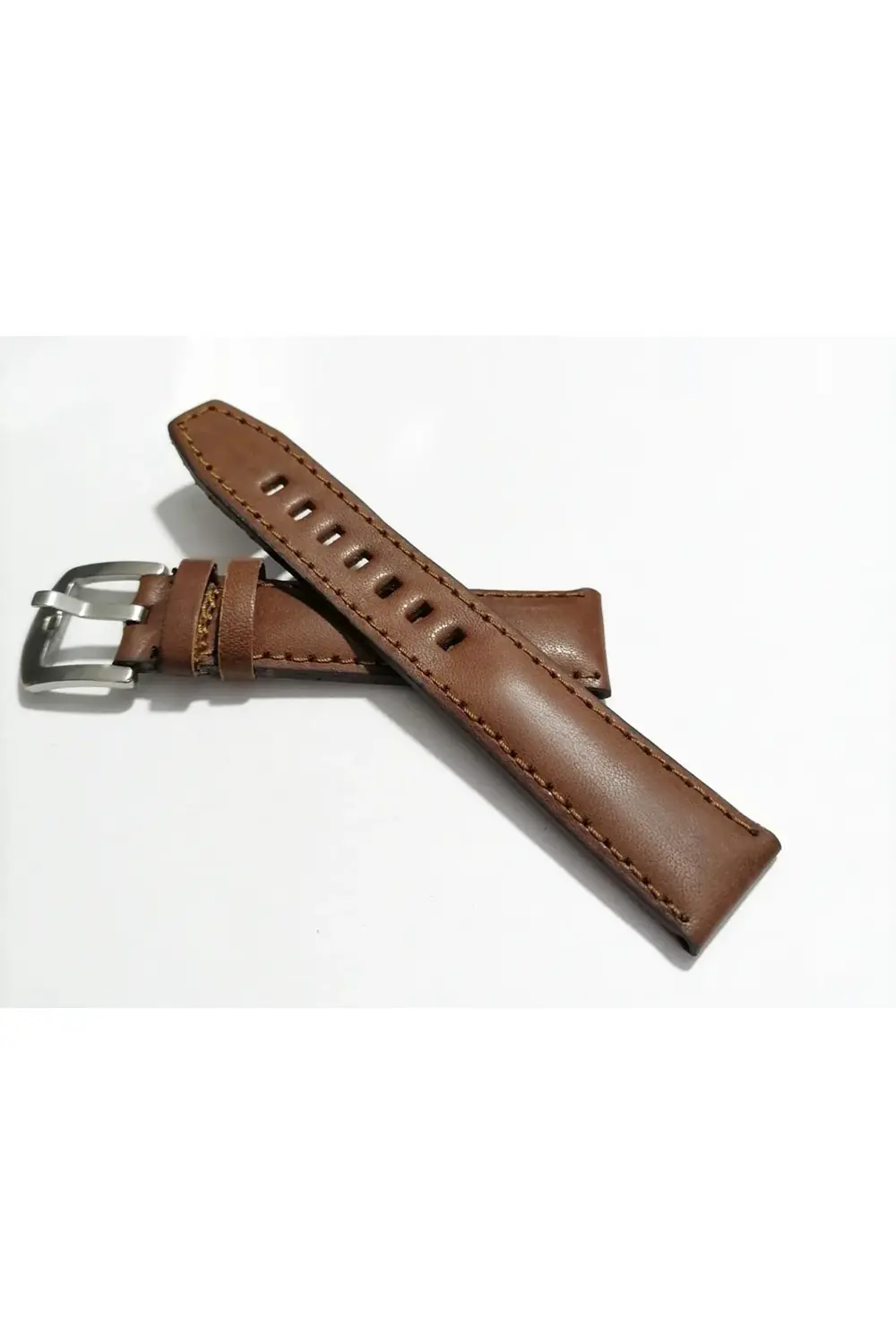 &Her Saate Uyumlu Yarım Kroko Hakiki Dana Derisi Saat Kordonu 22m