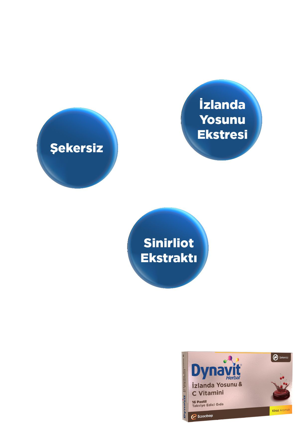 Dynavit Herbal İzlanda Yosunu & C Vitamini 16 Pastil - İzlanda Yosunu, C