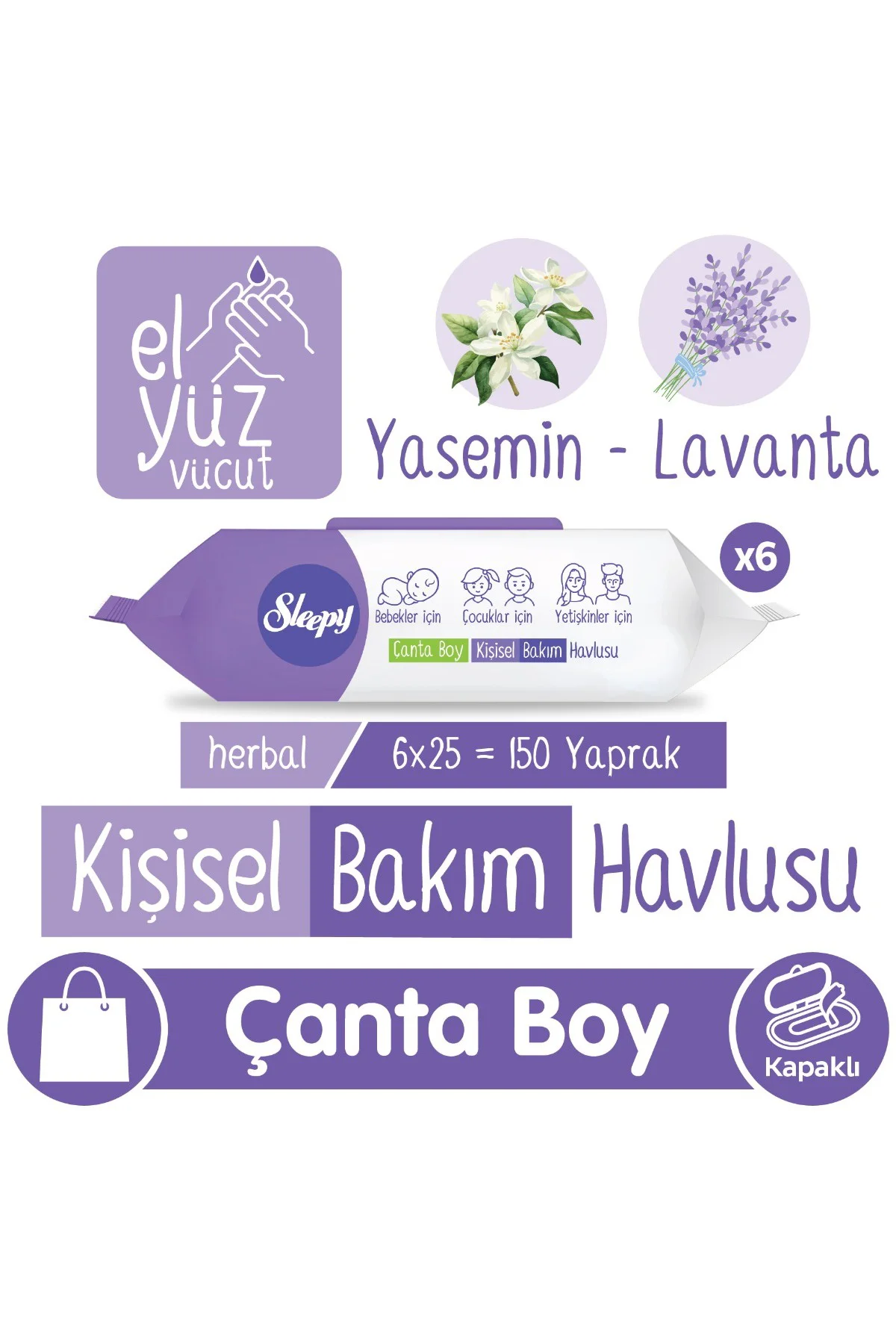Herbal Kişisel Bakım Havlusu Çanta Boy 6x25 (150 Yaprak) Fiyatı, Yorumları ve Özellikleri