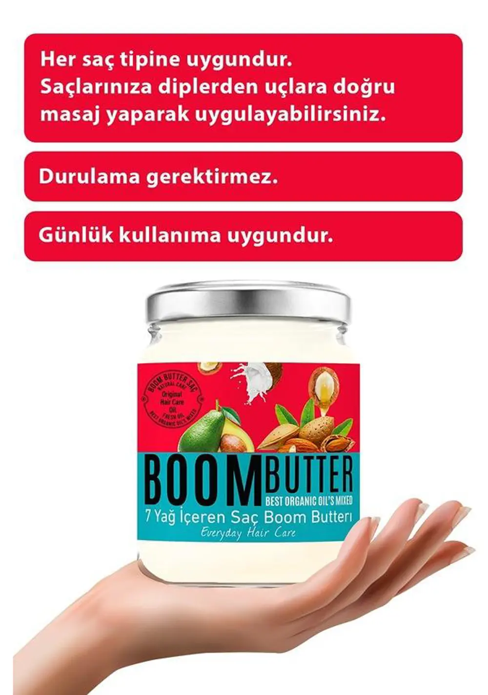Herbal Science Boom Butter Saç Bakım Yağı 190 ml 8682427002137