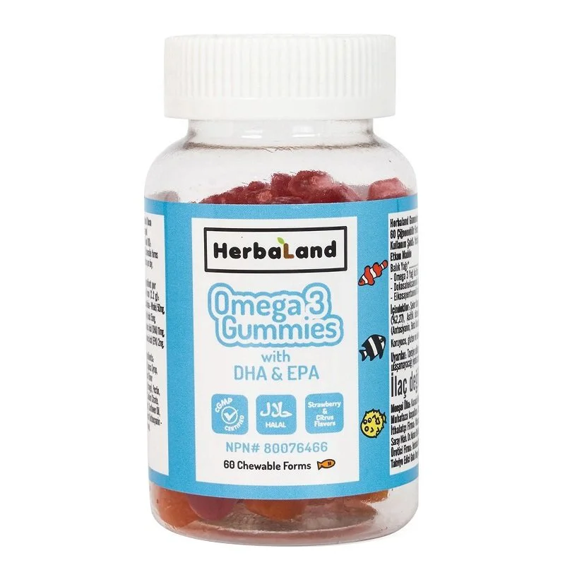 Herbaland Omega 3 Jelibon 60 lık Herbaland Omega 3 Jelibon 60 lık