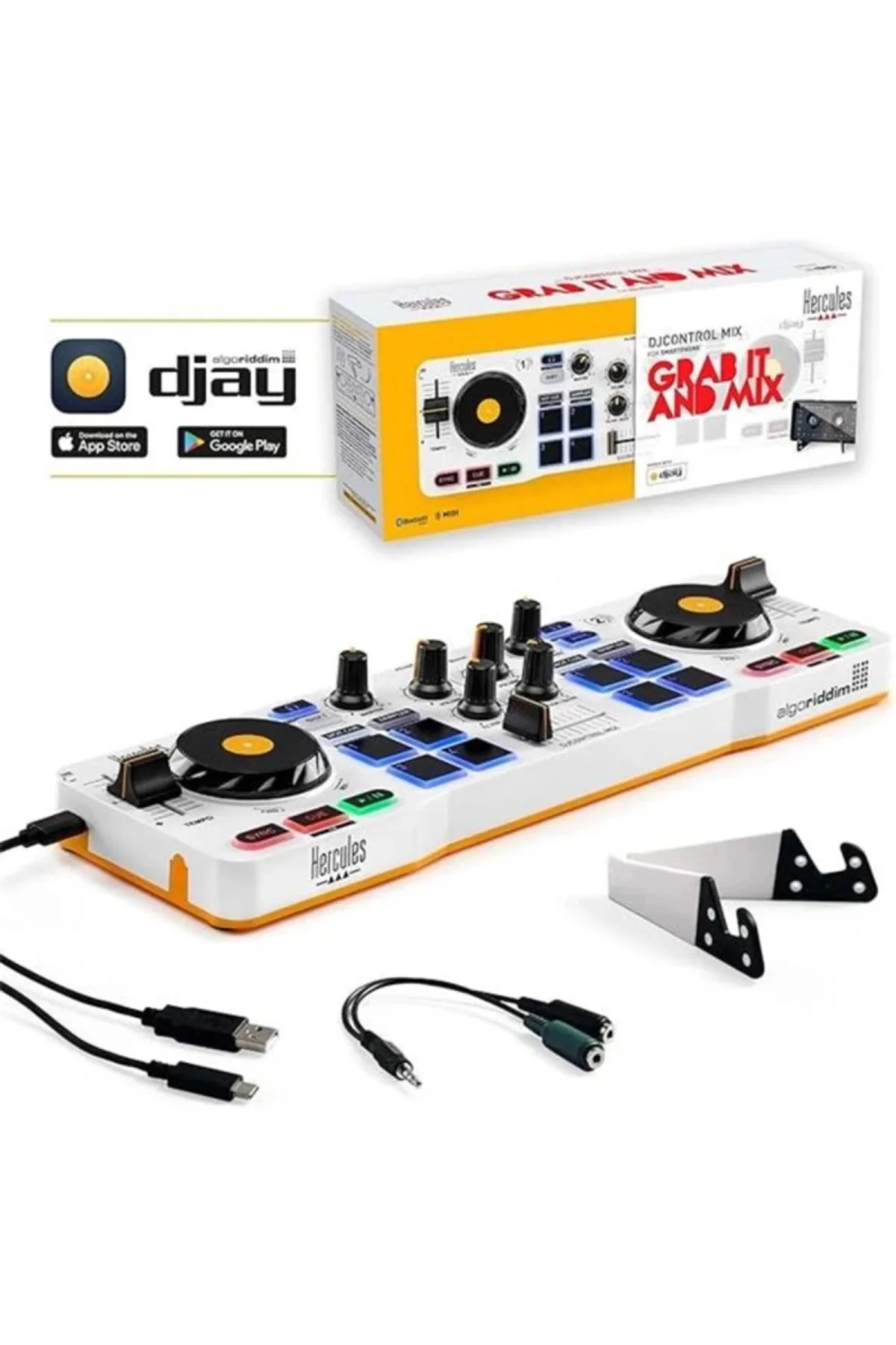 Hercules DJControl Mix Akıllı telefonlar için kablosuz Bluetooth 