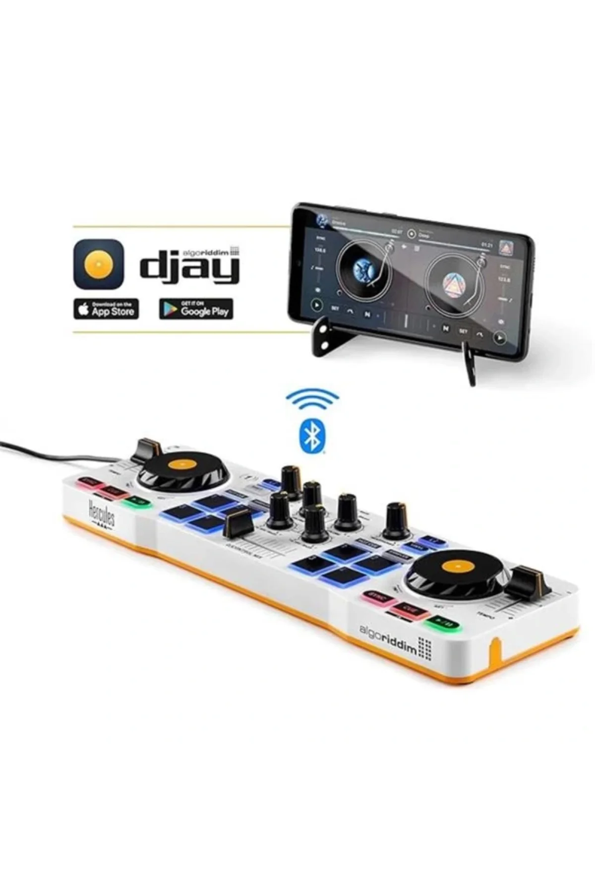 Hercules DJControl Mix Akıllı telefonlar için kablosuz Bluetooth 