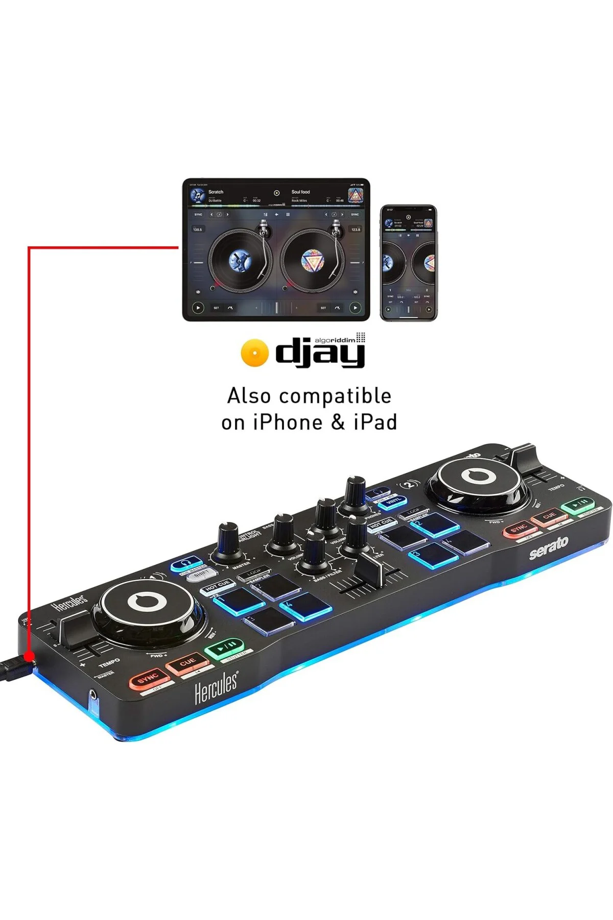 Hercules DJControl Starlight – Dahili Işık Gösterisi ve Profesyon
