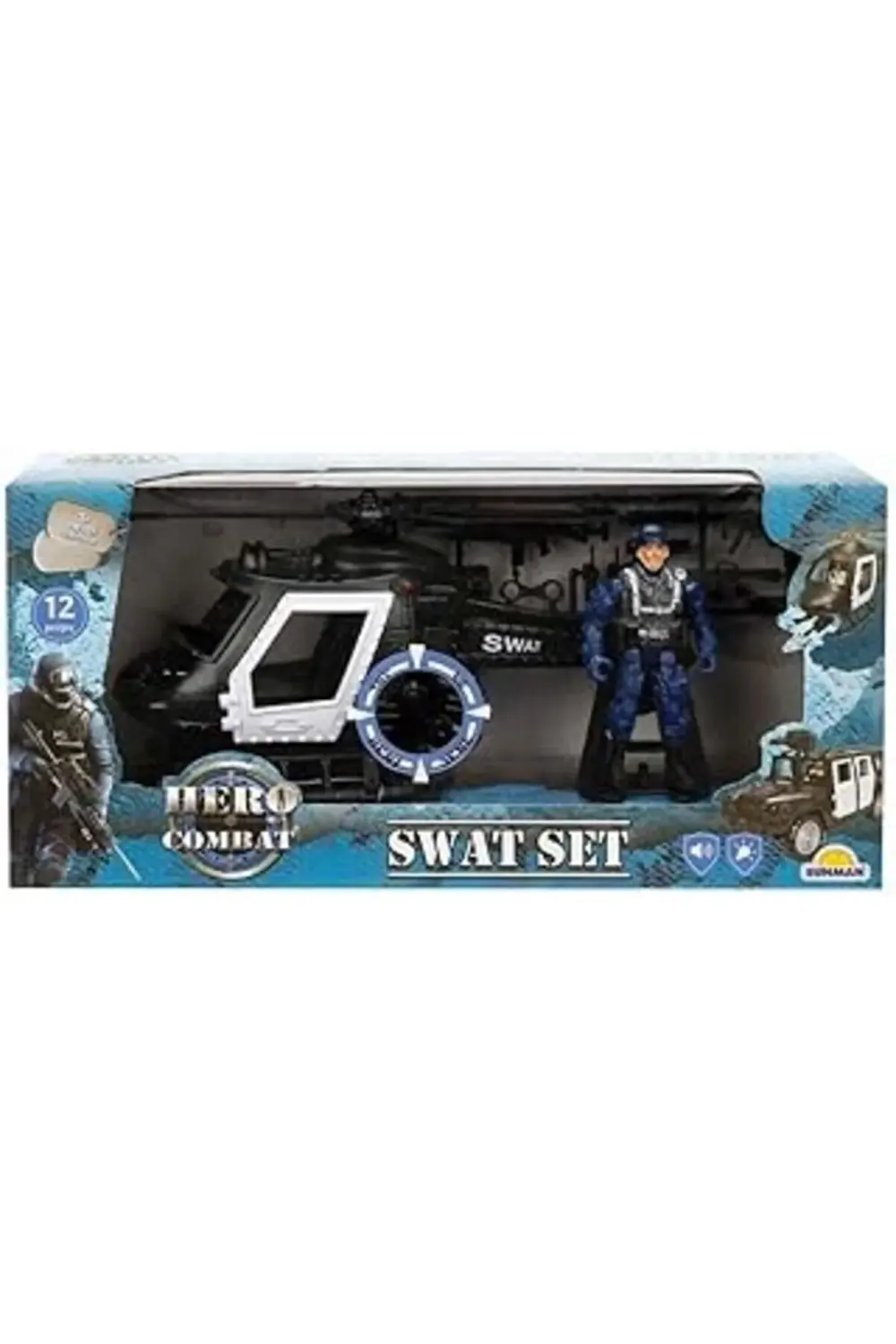 Hero Combat Araç Ve Figürlü Polis Seti 12 Parçalı Sesli Ve Işıklı
