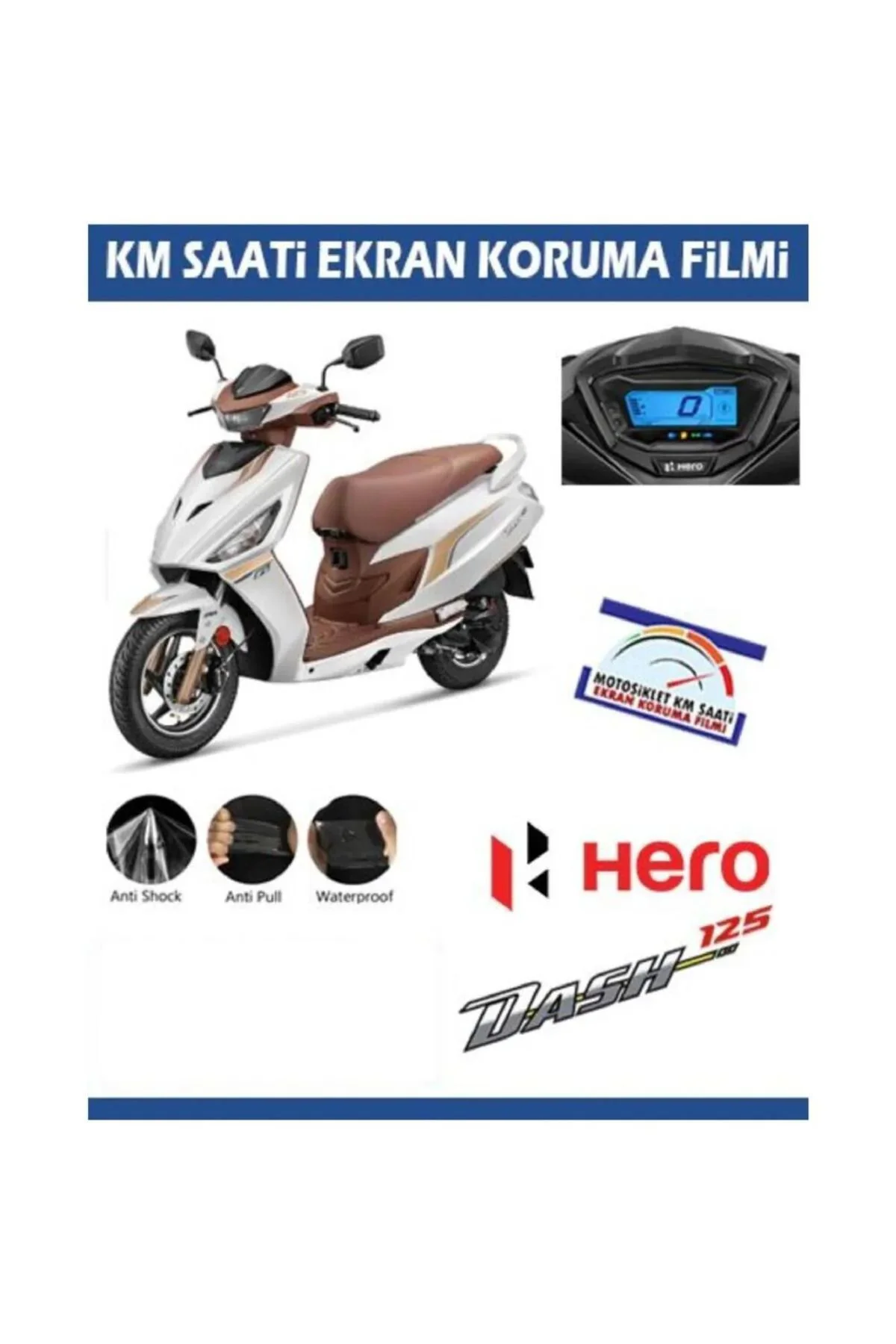 HERO Dash 125 Bilgi Ekranı Km Gösterge Uyumlu 9h Nano Ekran Koruy