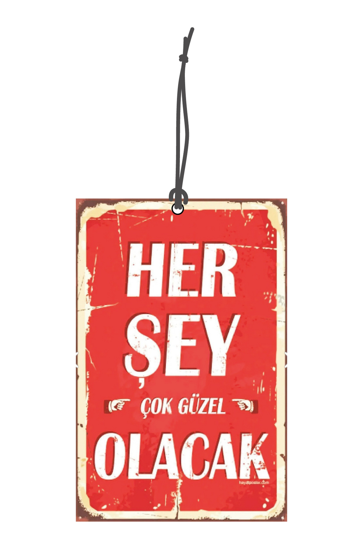 Herşey Çok Güzel Olacak Görselli Oto Kokusu Dikiz Ayna Süsü Torpi