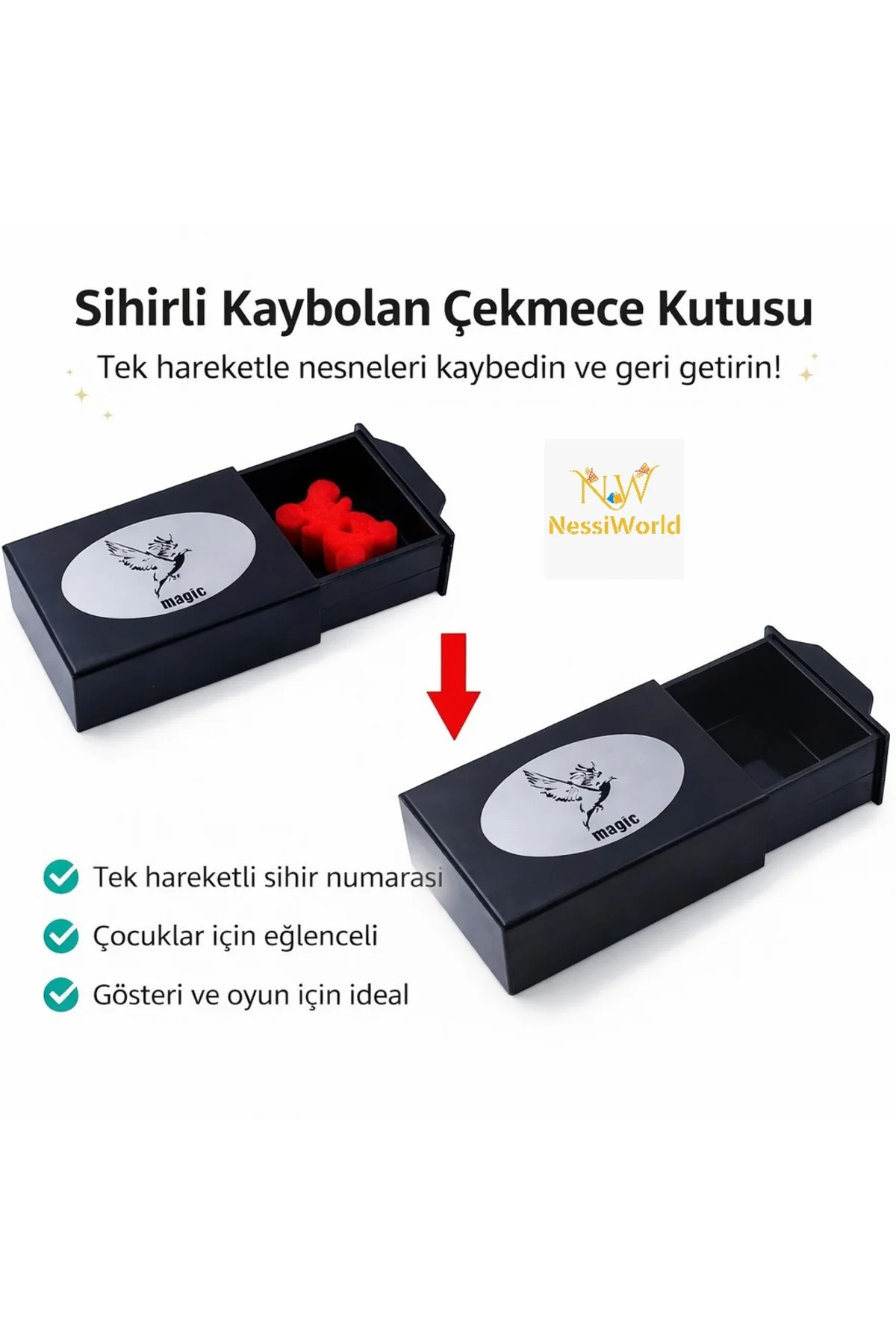 Herşeyi Kaybeden Sihirli Kutu Sihirli Çekmece 3x10x7 cm