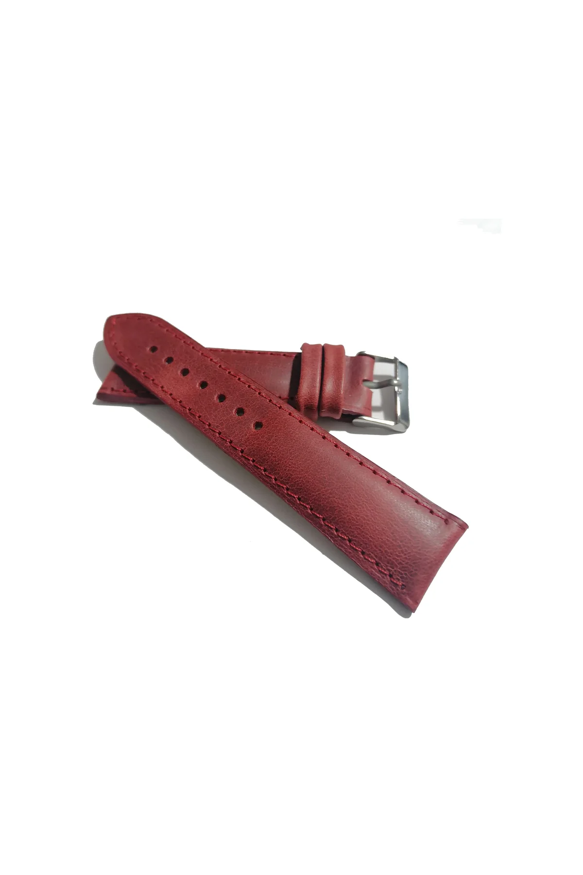 &Hertür Saate &Uygun Hakiki Deri 22 mm kırmızı saat kordonun (450