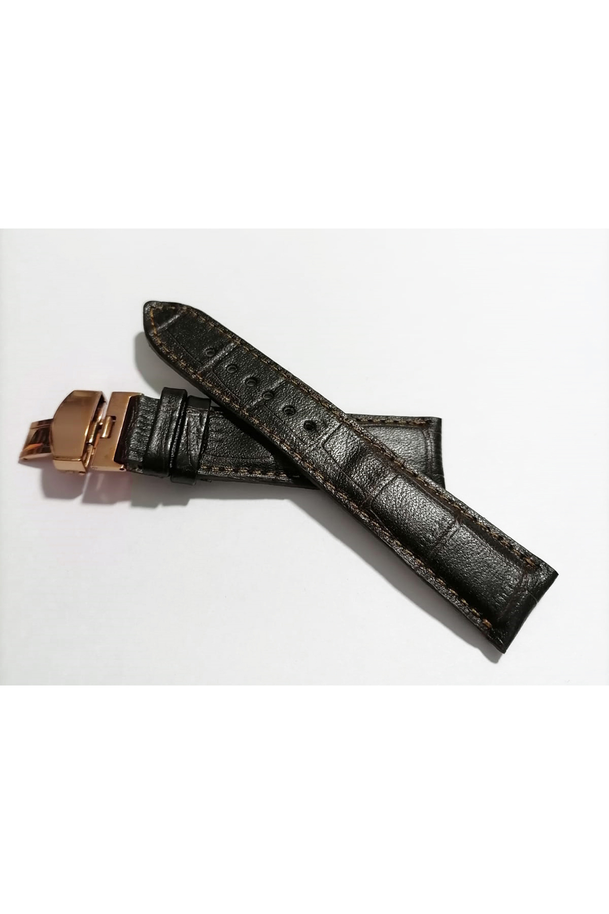 Fado &Hertür Saate &Uygun  Kelebek  Toka 22 Mm  Koyu Kahve Kordon   (1