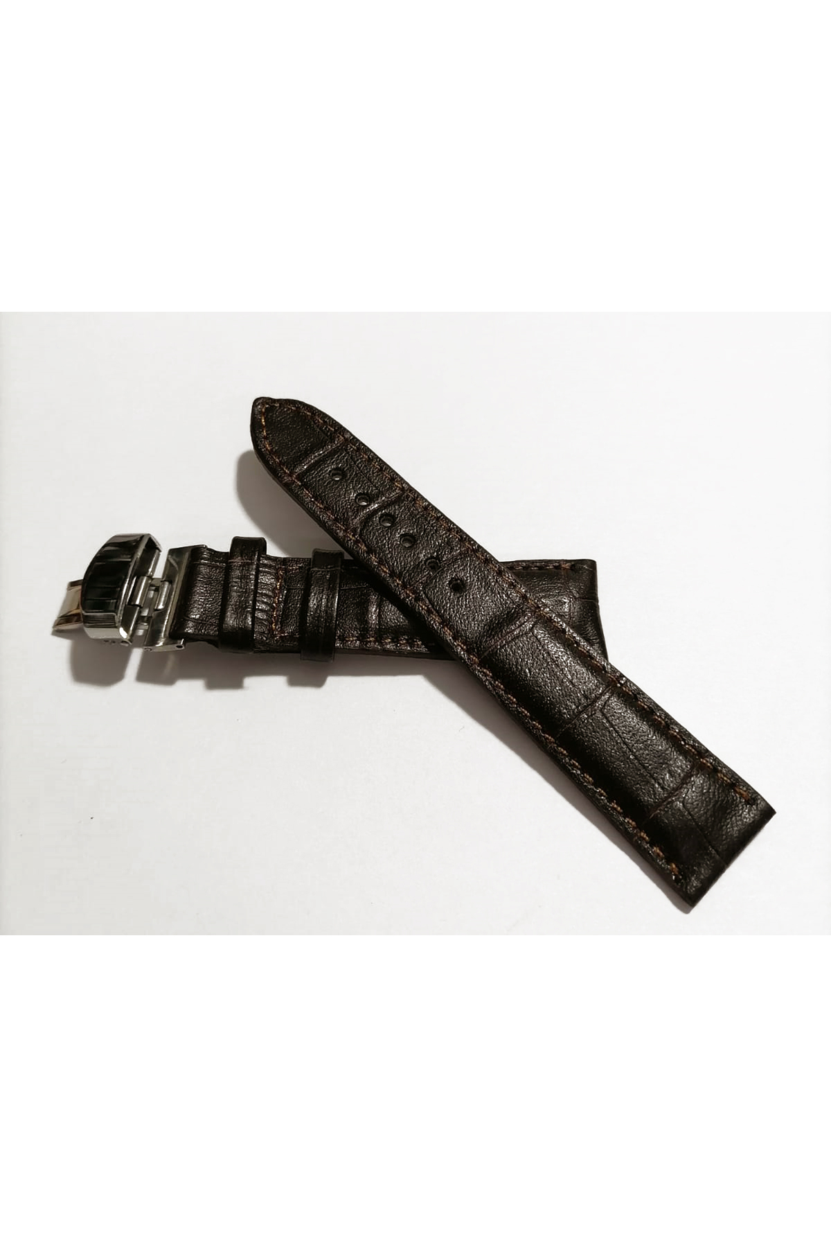 Fado &Hertür Saate &Uygun Kelebek Toka 22 Mm Koyu Kahve Kordon(178) Gu