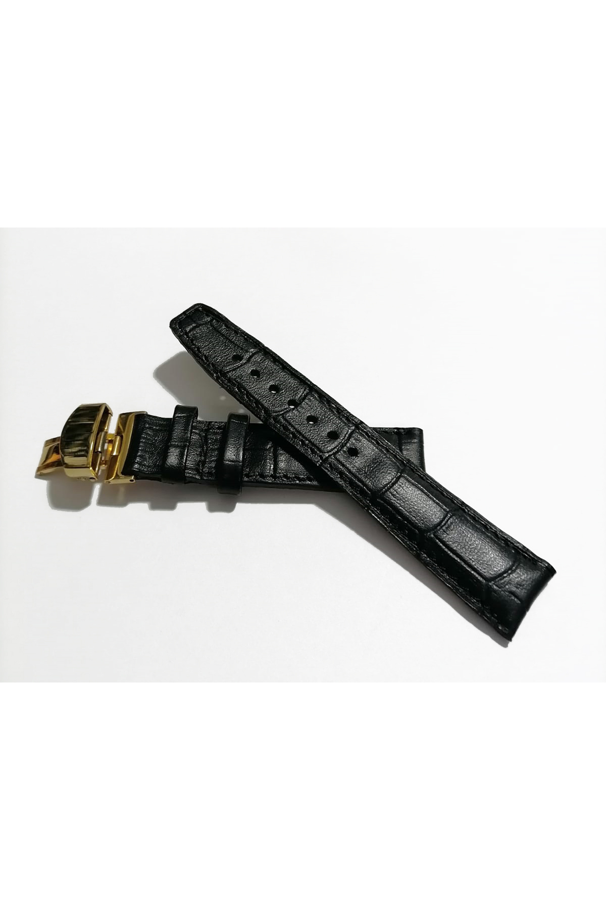 Fado &Hertür Saate &Uygun Kelebek Toka 20 Mm Siyah Kordon(169) Altin R