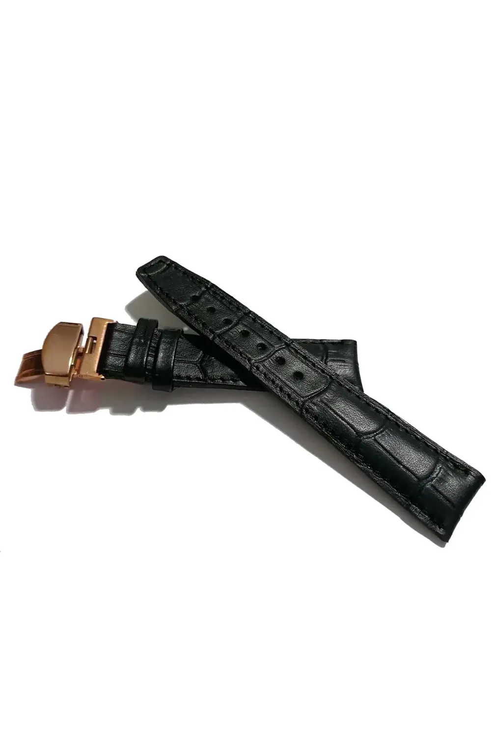 &Hertür Saate &Uygun  Kelebek  Toka 22 MM  siyah   Kordon(180) ro