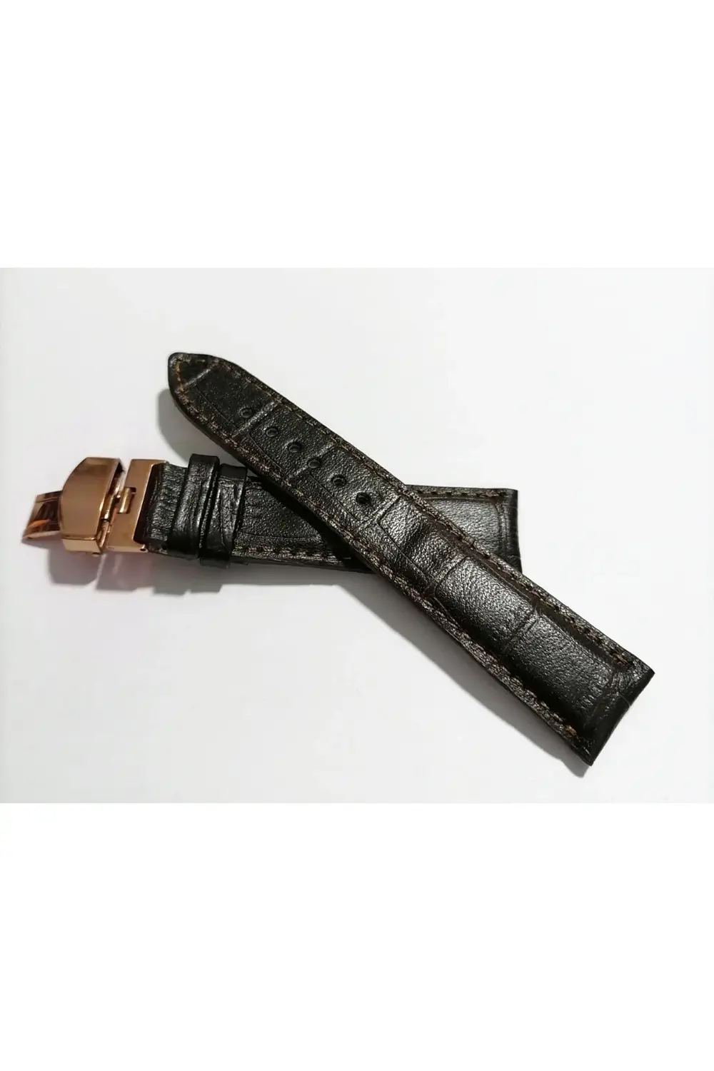 &Hertür Saate &Uygun  Kelebek  Toka  24 MM  koyu kahve kordon   (