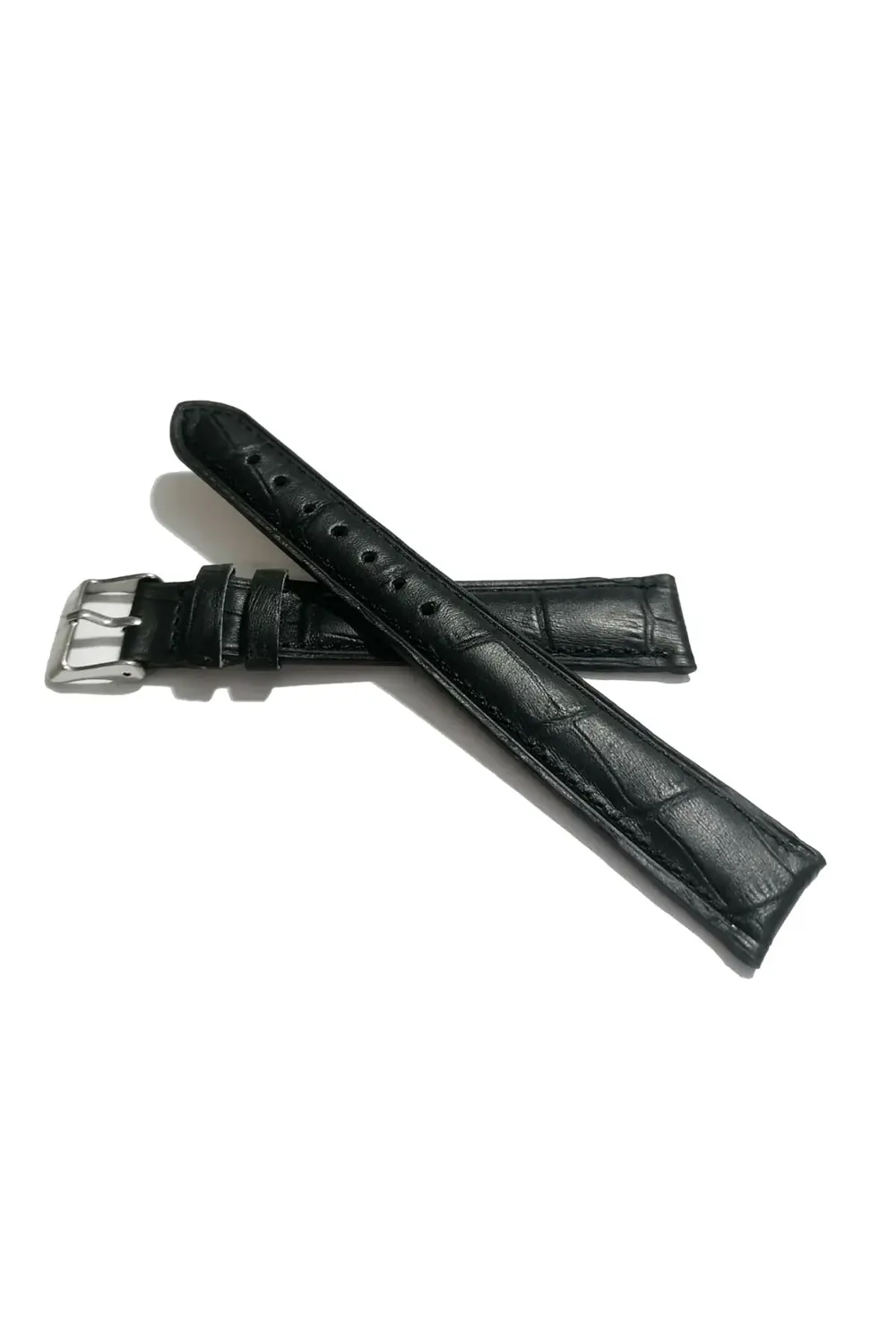 Hertürlü &Saate uygun Siyah  Dikişli  croko  Hakiki Dana derisi