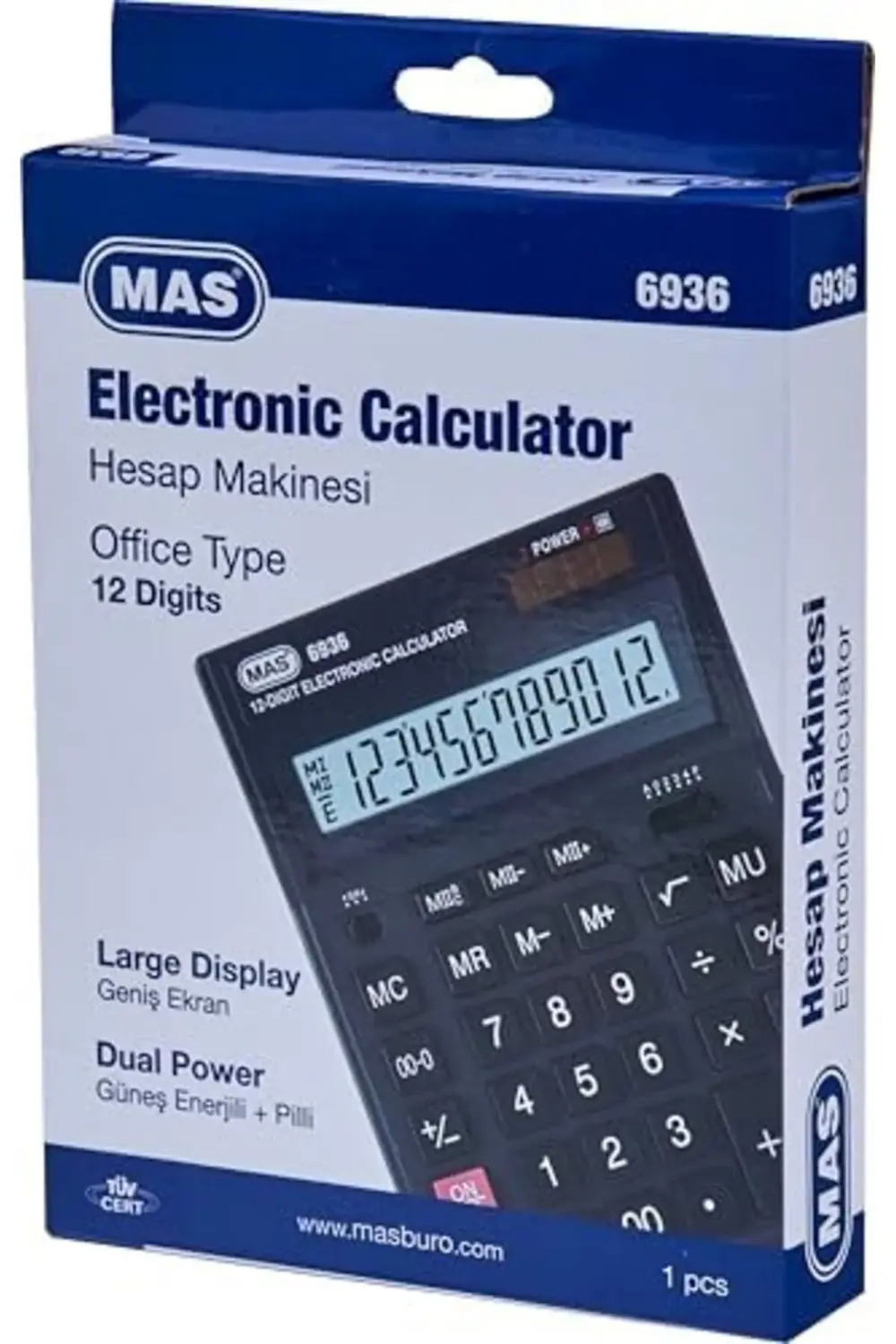 Hesap Makinesi, Ofis Tipi Plastik Panel, Büyük 395519