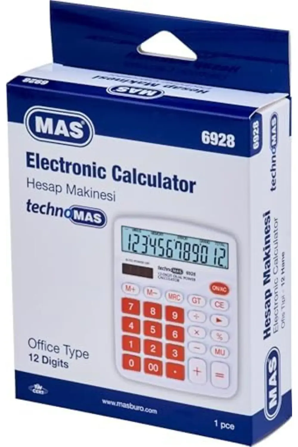 Hesap Makinesi Ofis Tipi, Renkli Seri, Oranj 395519