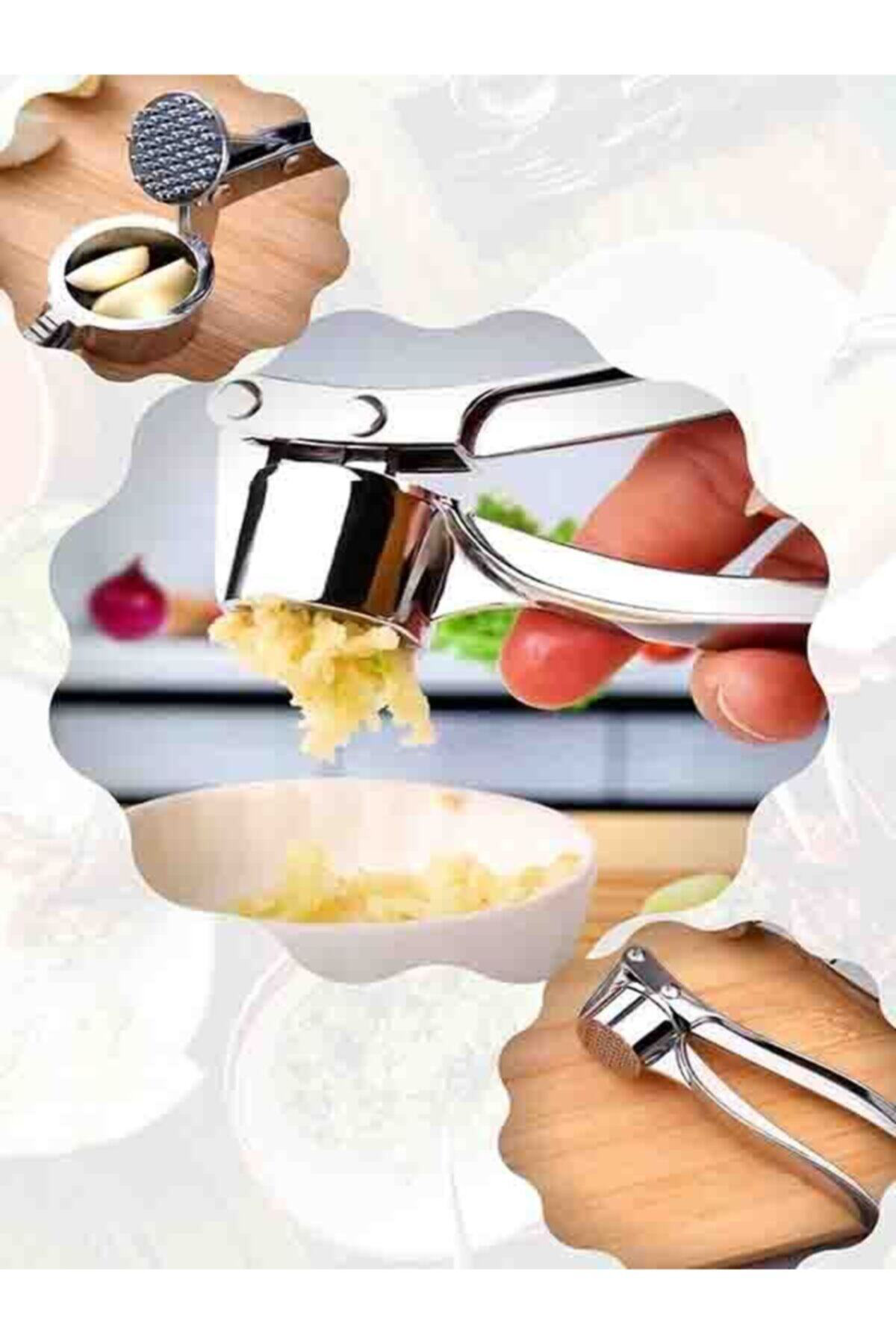 HETicaret Paslanmaz Çelik Sarımsak Ezici Pratik Sarımsak Ezeceği