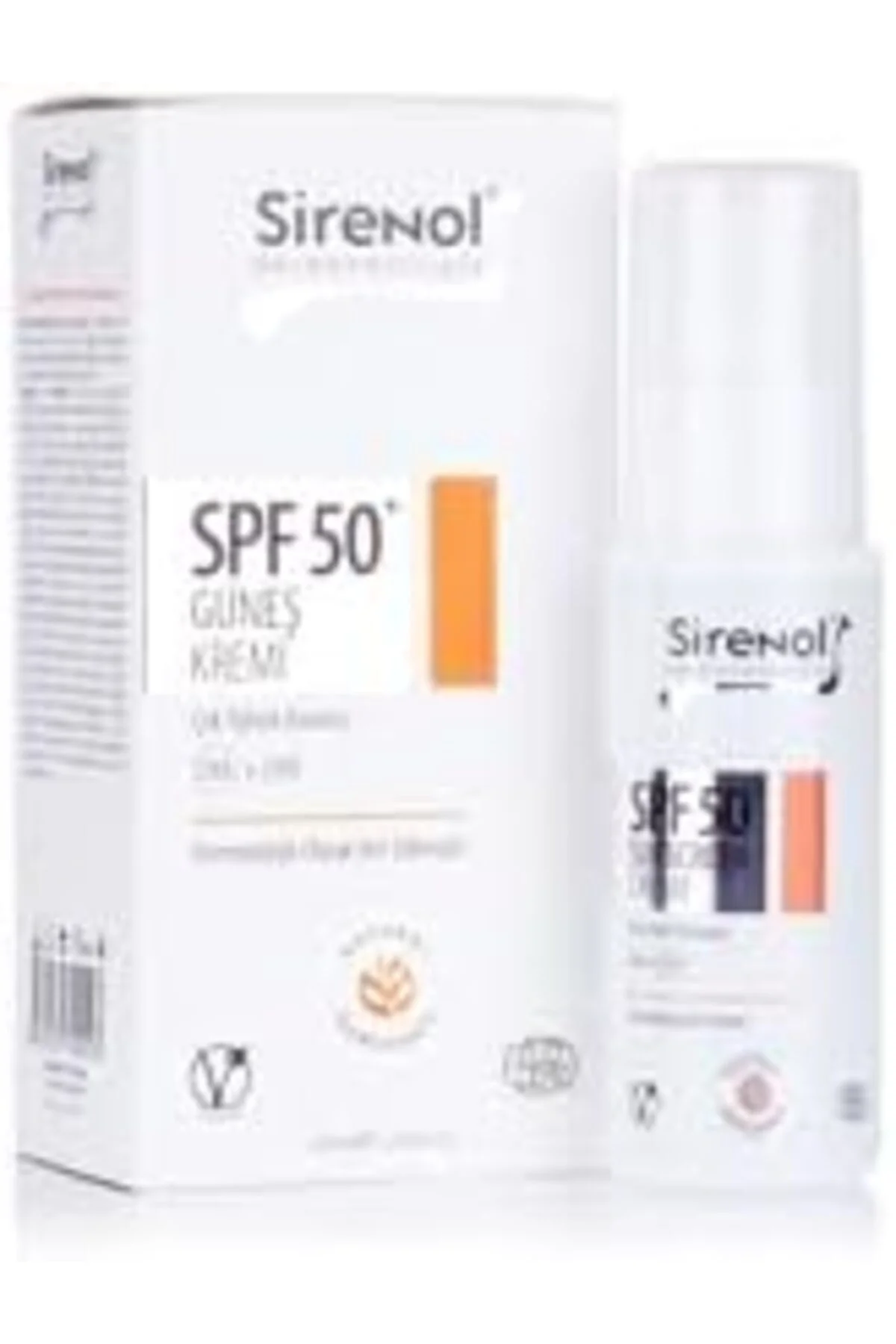 heybemdecom Sirenol Natural Cadı Fındığı SPF50 Güneş Kremi (Miner