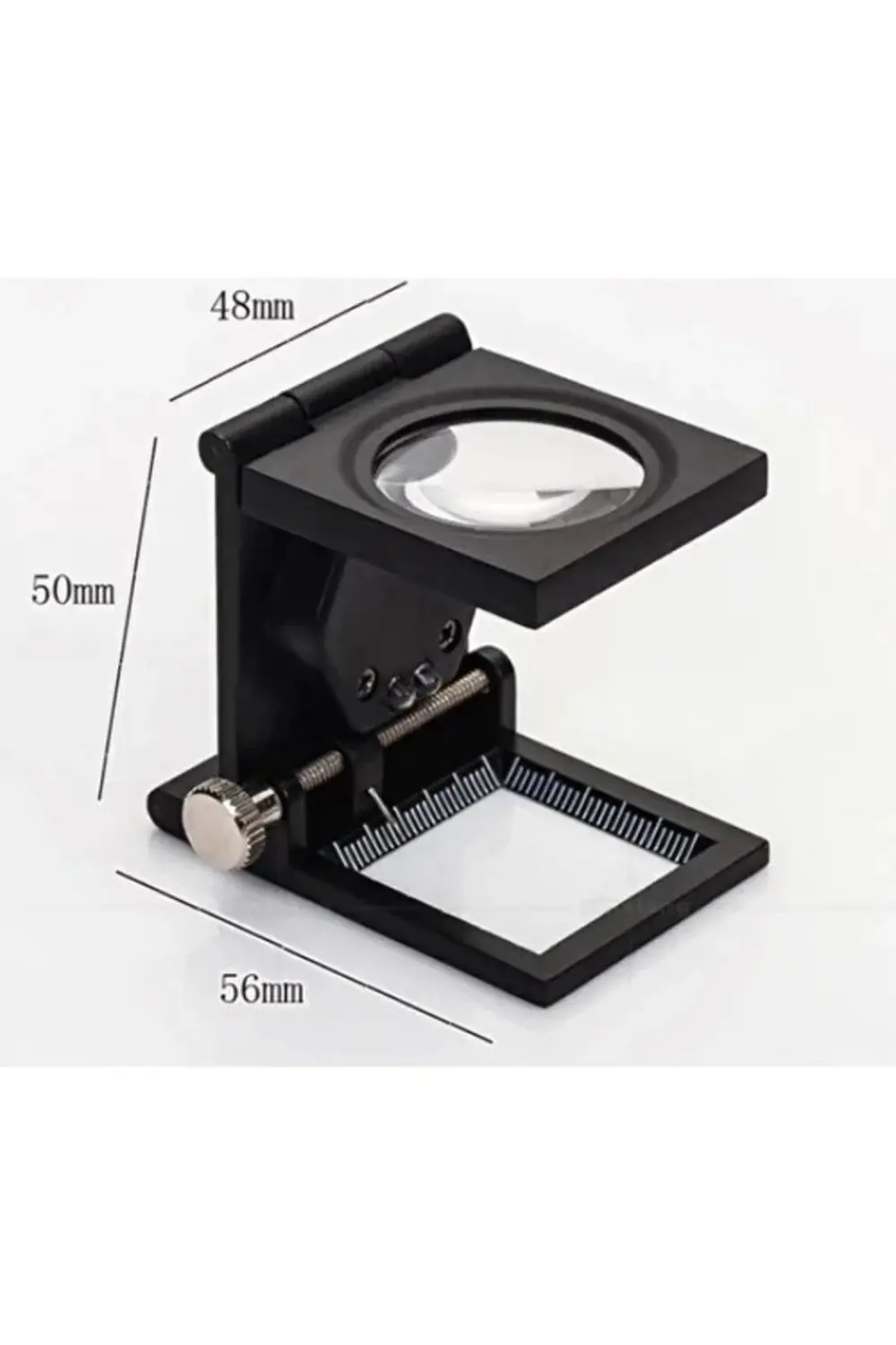 HEYF 28x28 Mm Katlanır Sayaçlı Metal Lüp, 2 Led Işıklı Büyüteç Te HEYF 28x28 Mm Katlanır Sayaçlı Metal Lüp, 2 Led Işıklı Büyüteç Te