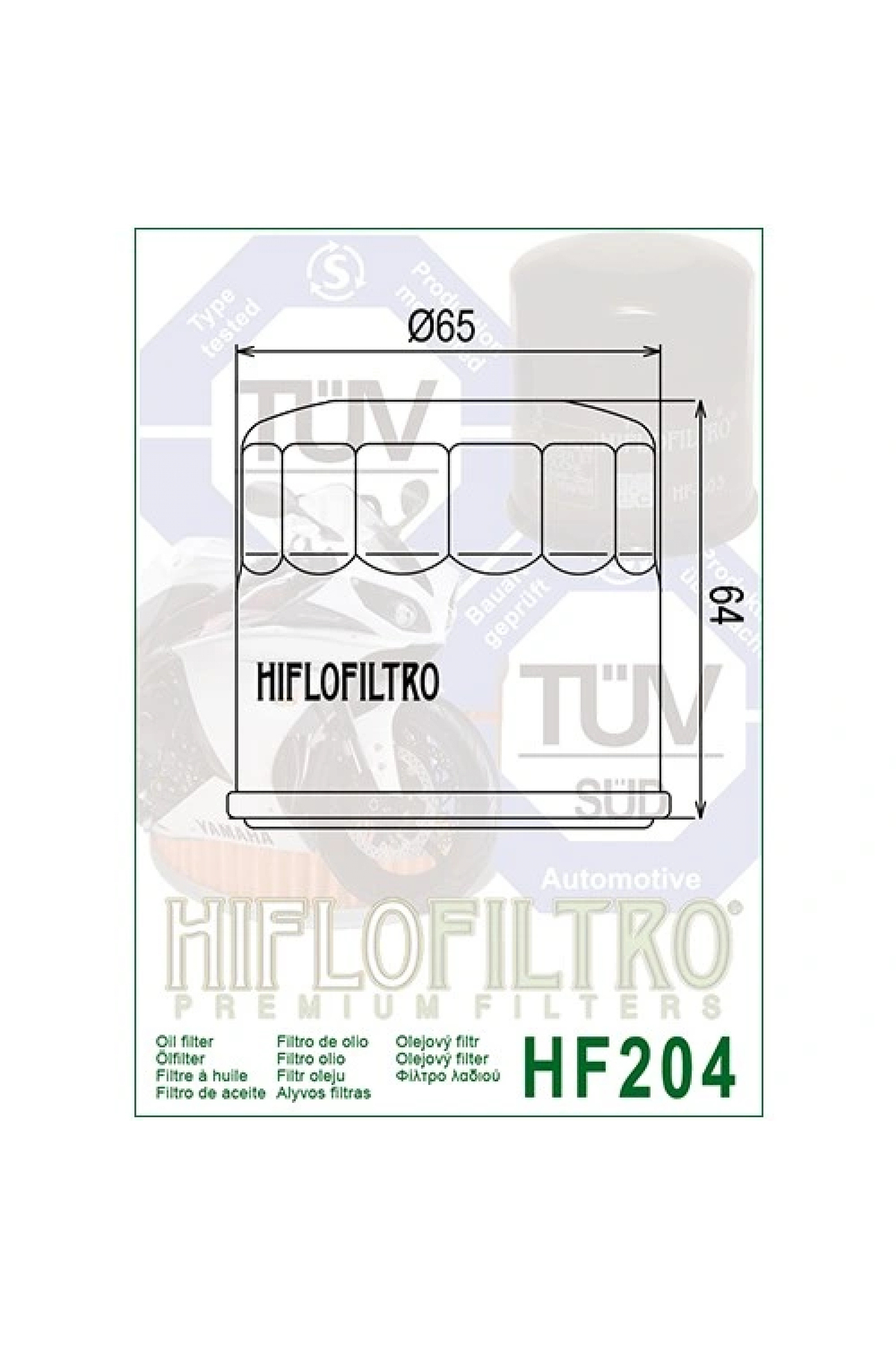 Hf204 2010-2016 Honda Vfr 1200 X Cross Tourer Yağ Filtresi Uyumlu
