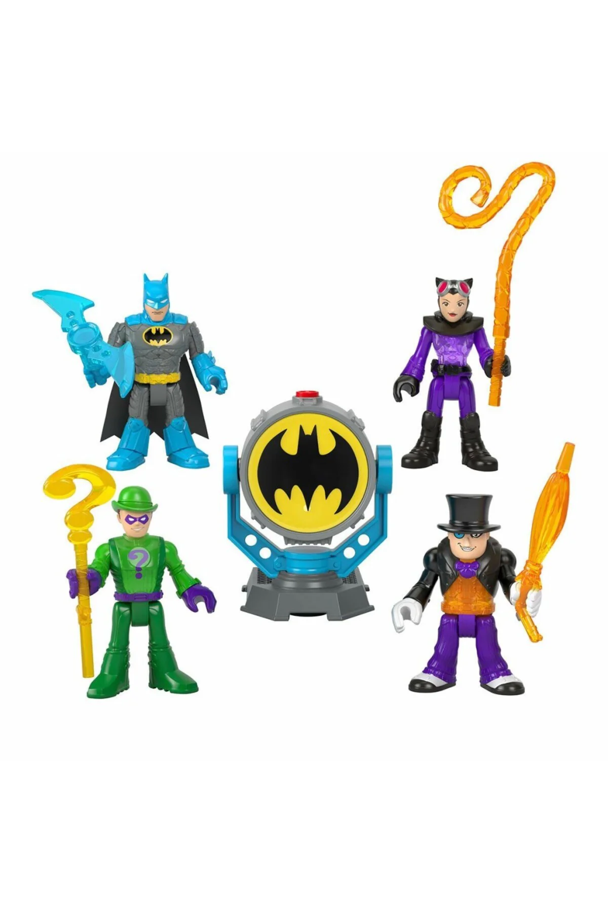 HFD47 Bat-Tech Bat-Signal Figür Seti, Super Friends