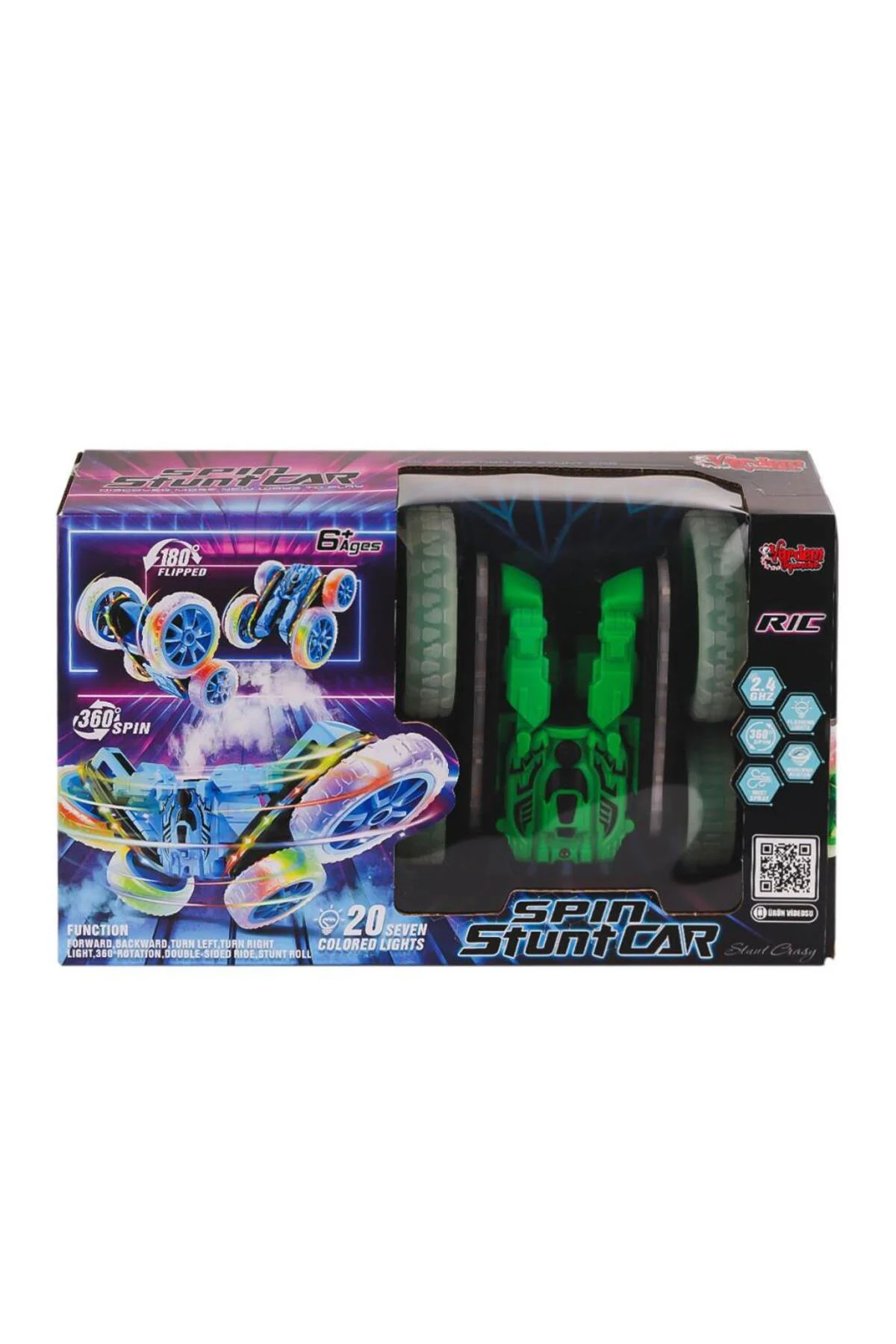 HG-4-45 Kumandalı Işıklı Buharlı Stunt Spin Araba -Vardem Oyuncak