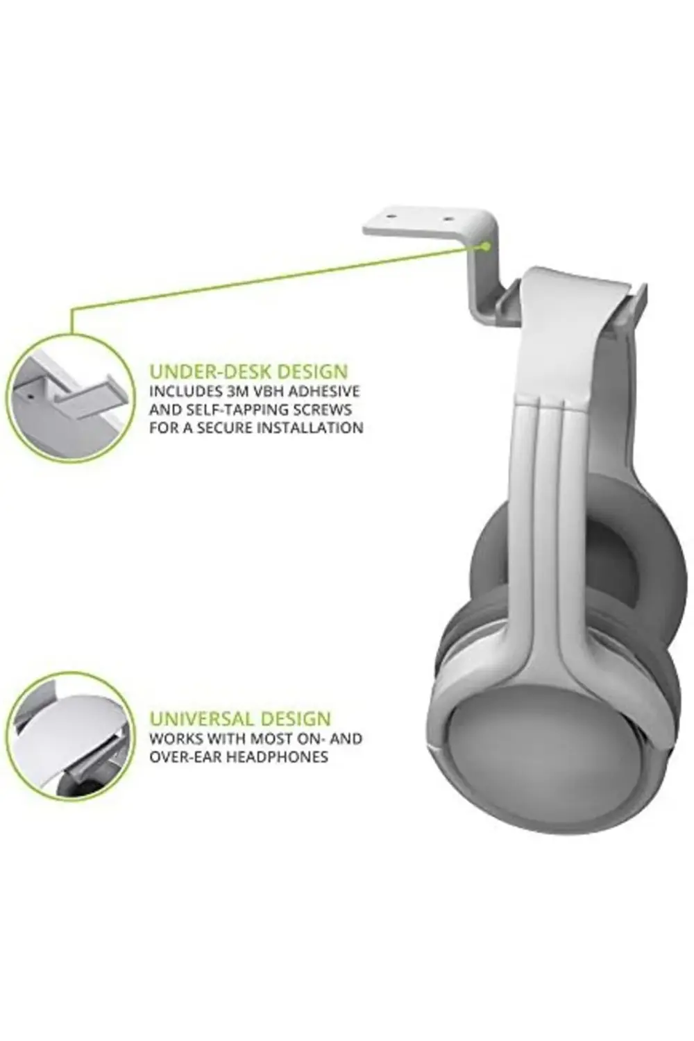 Hh Masa Altı Kulaklık Askısı Beyaz 395519
