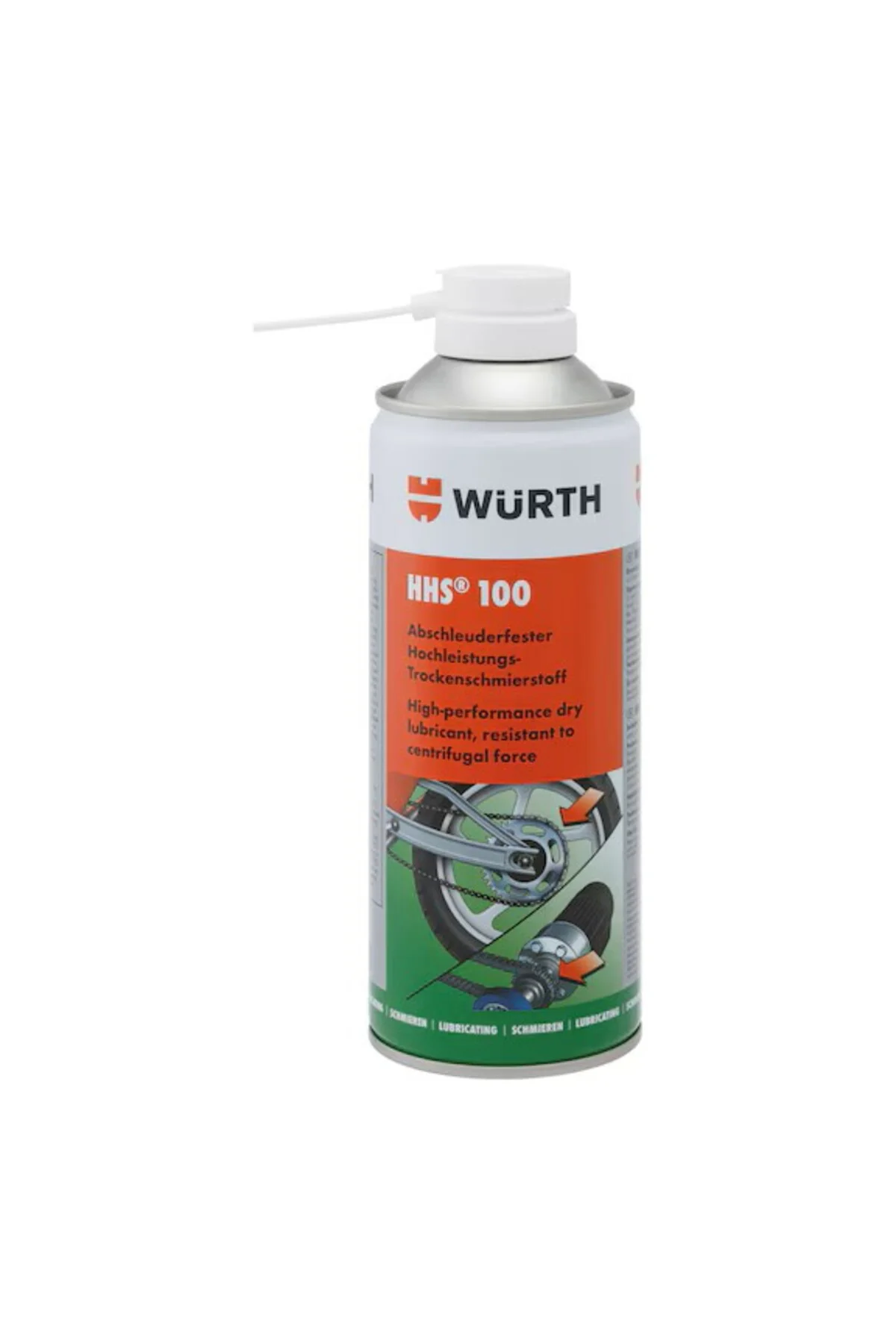 HHS 100 Drylube 400ml | Kuru Zincir Yağlama Spreyi, PTFE Katkılı