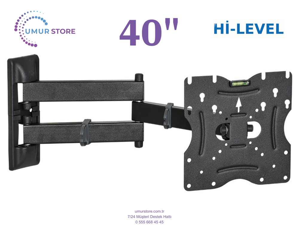 Hi Level 40HRT750 40 inç / 22”- 49” Lcd Led Televizyon Hareketli