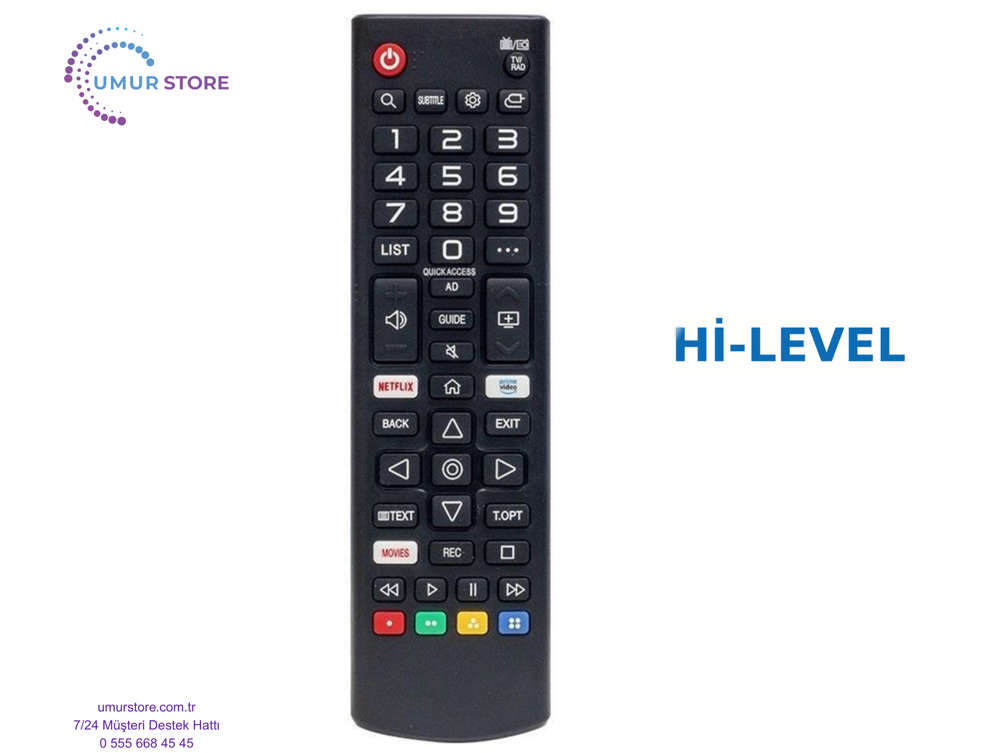 Hi-Level HL55FMN243 Webos Smart Televizyon Kumandası-Mikrofonsuz