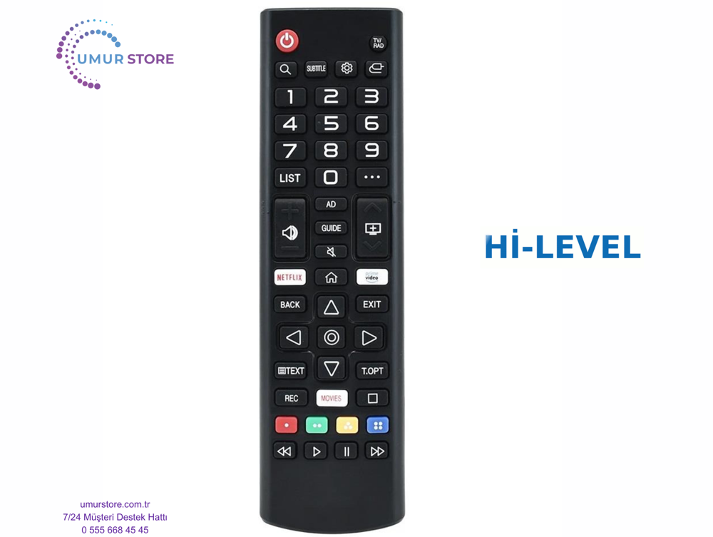 Hi-Level HL55FMN252 Smart Televizyon Kumandası-Mikrofonsuz Hi-Level HL55FMN252 Smart Televizyon Kumandası-Mikrofonsuz