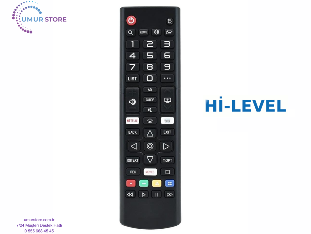 Hi Level HL55FMN252 Webos Smart Televizyon Kumandası-Mikrofonsuz