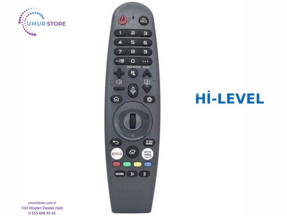 Hi-Level HLFMN243 Webos Smart Televizyon Kumandası-Mikrofonlu