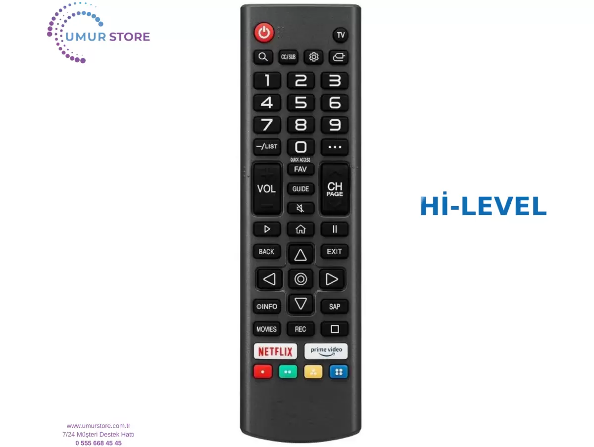 Hi Level İle Uyumlu Webos Tv Kumandası-Mikrofonsuz Hi Level İle Uyumlu Webos Tv Kumandası-Mikrofonsuz