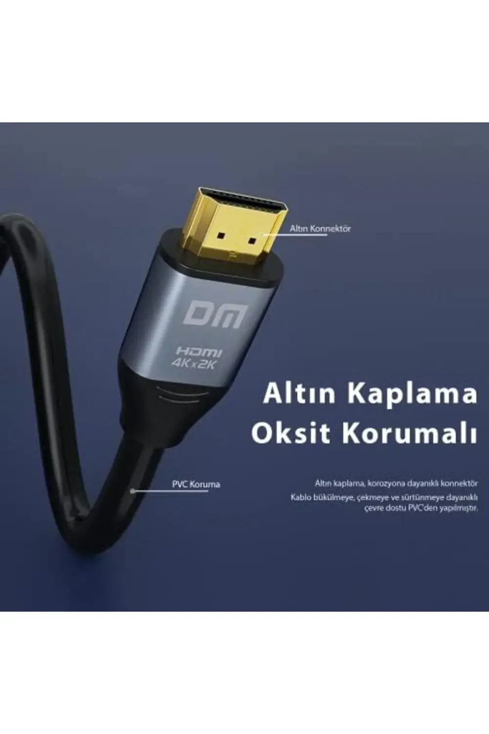 HI015 4K 60Hz HDMI 2.0 Görüntü ve Ses Aktarım Kablosu 15 Metre 11