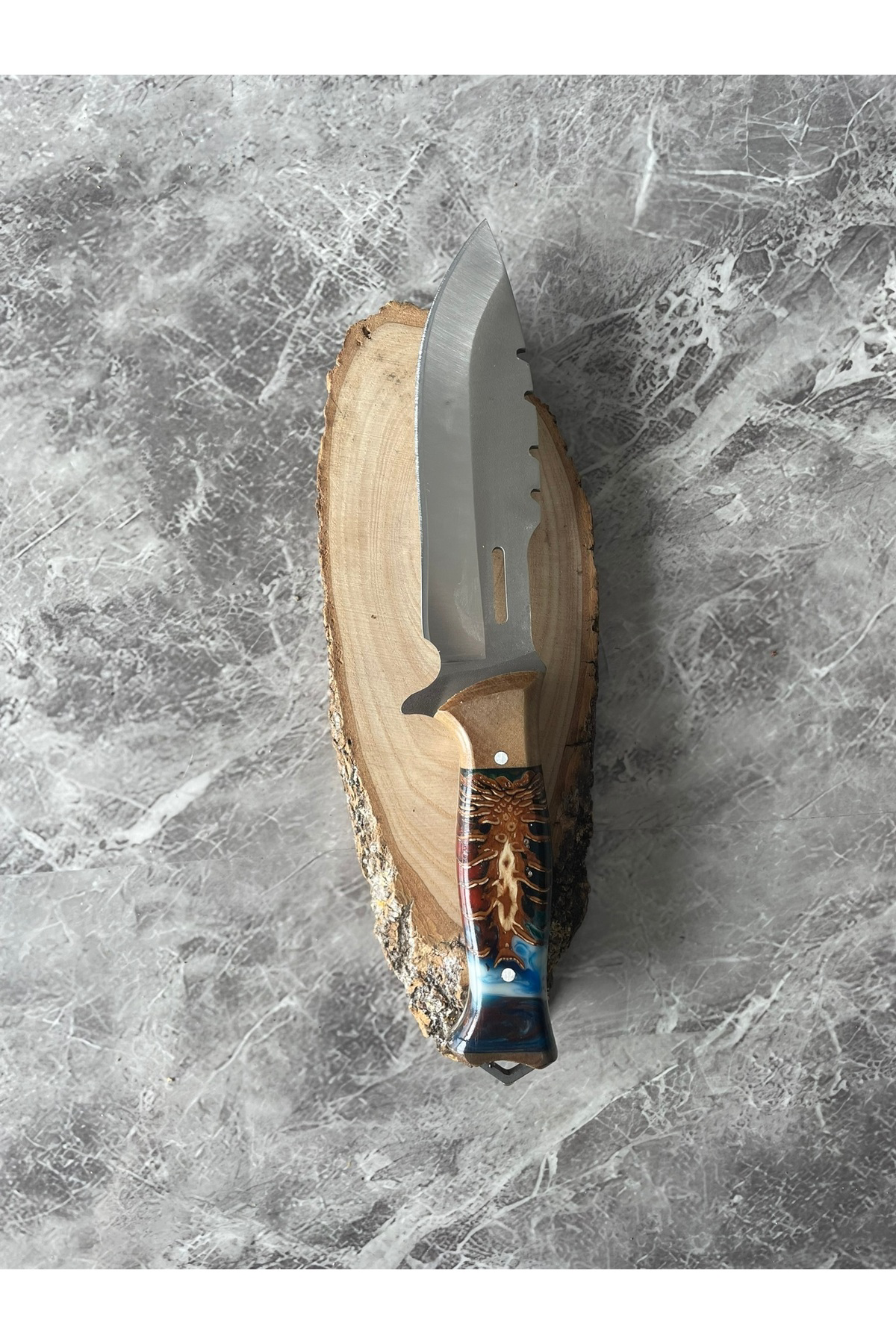 Hibrit Kozalak Kabzeli Paslanmaz Çelik Kamp & Av Bıçağı