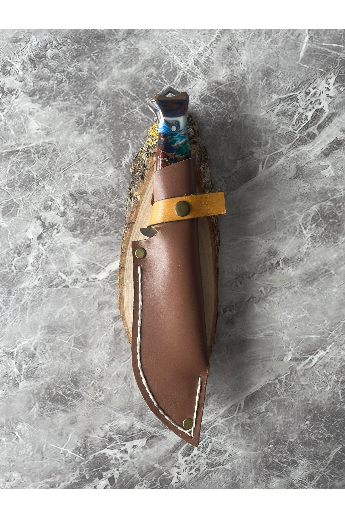 Hibrit Kozalak Kabzeli Paslanmaz Çelik Kamp & Av Bıçağı