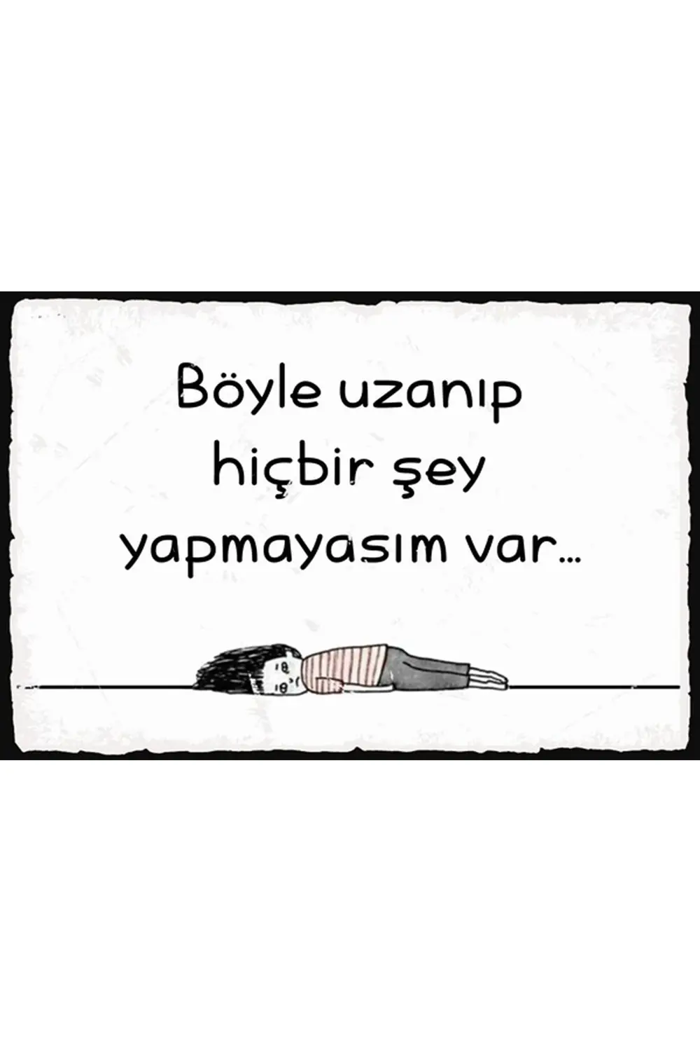Hiçbir Şey Yapmayasım Var Yazılı Retro Ahşap Duvar Poster 20x30