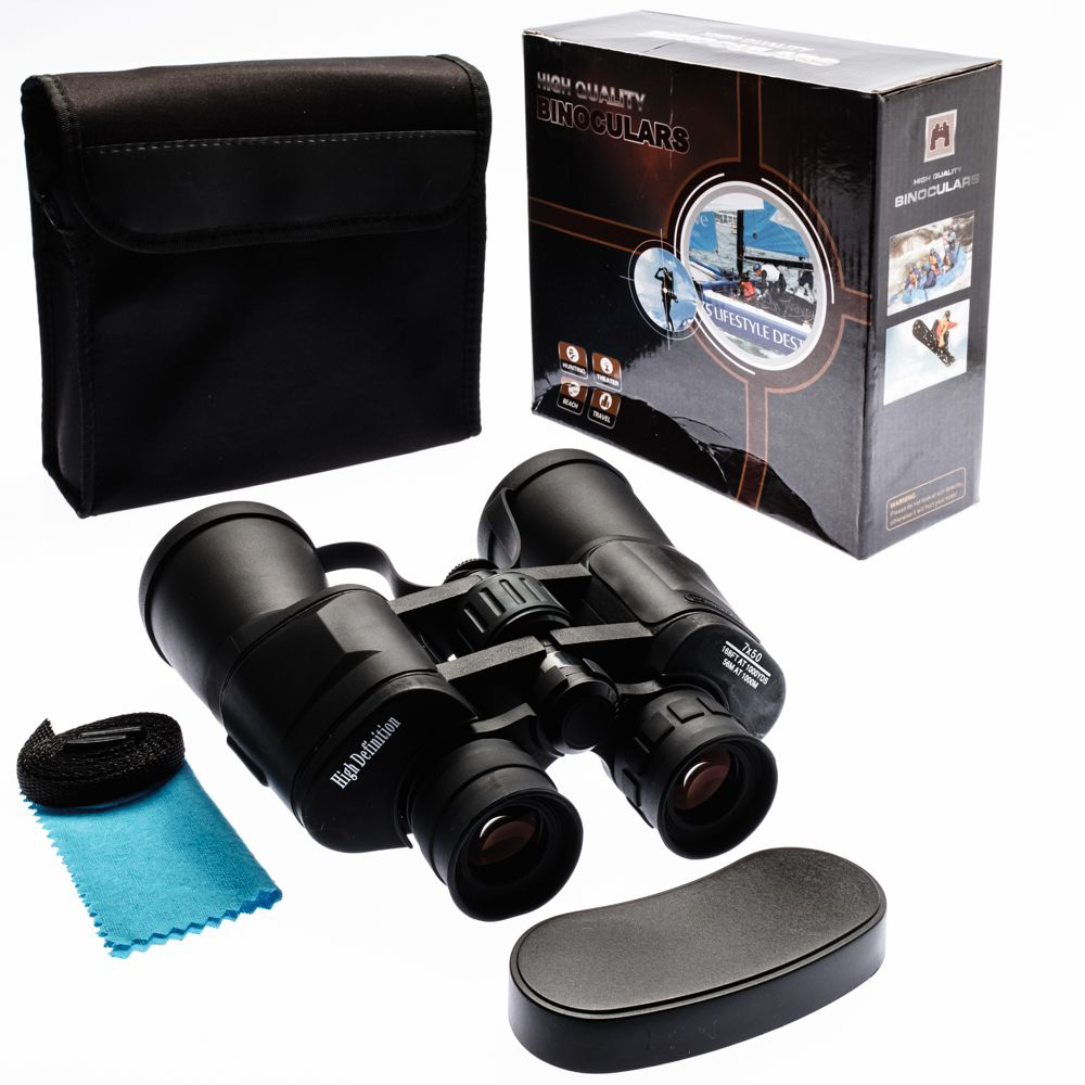 High Defination 7X50 Geniş Ön Mercek Profesyonel El Dürbünü 1000M