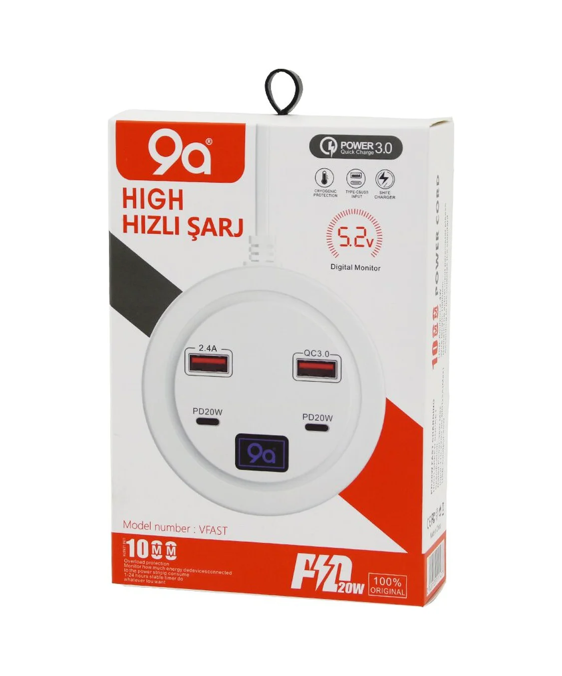 Hıgh Power 3.0 Vfast Ky-100 Çoklu 4 Lü Hızlı Şarj Seti 2ad -pd20w Type-c - 2.1a + Qc3.0 Usb 2.4w 5224 Diğer
