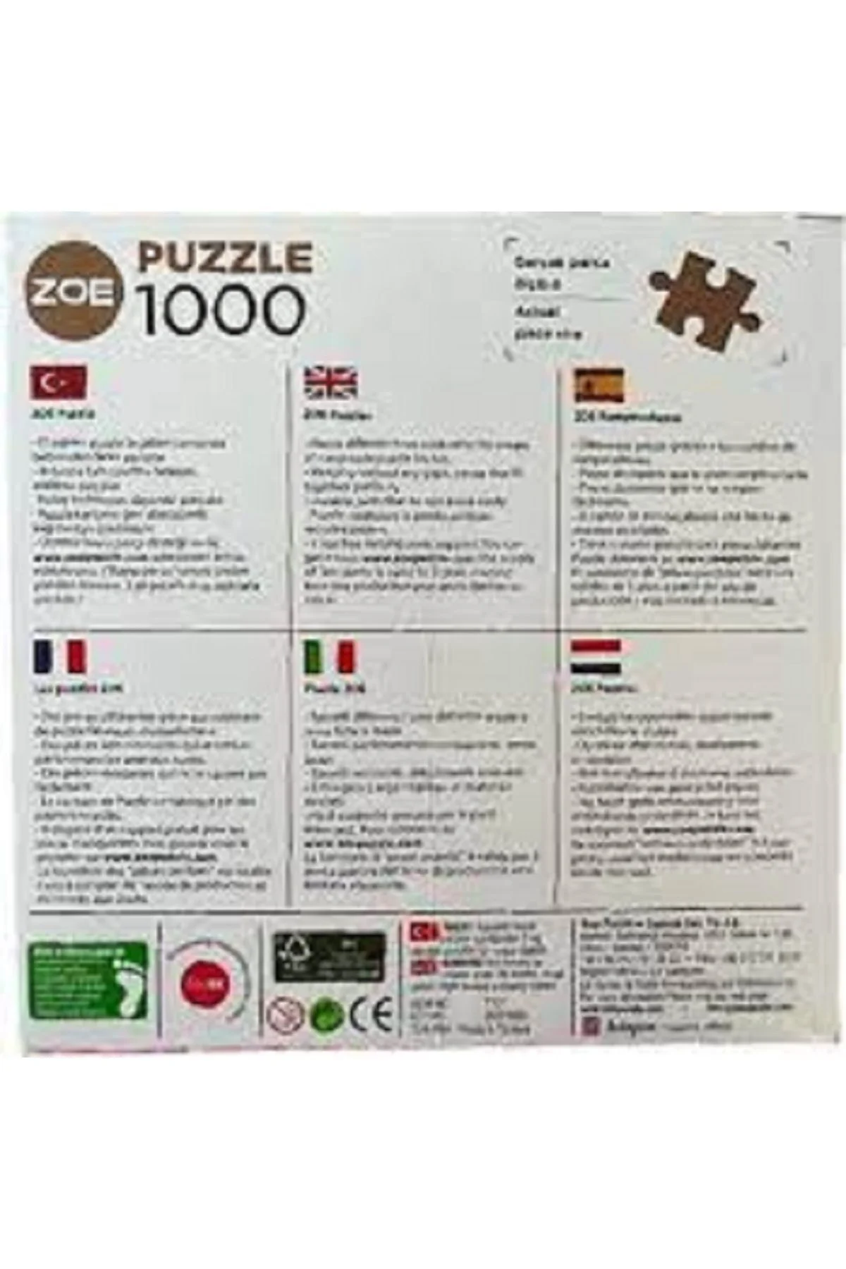 High Quality 1000 Parça Puzzle Street of Flowers