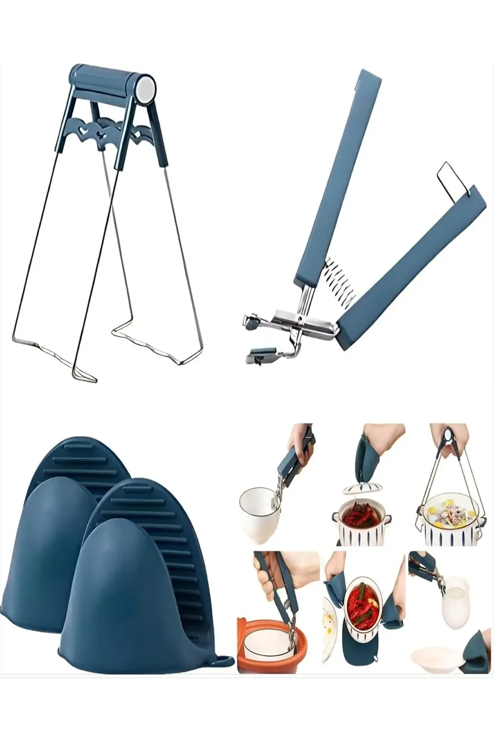 HİGH-TECH Haşlanma önleyici kıskaç seti – kase kelepçeleri + tenc
