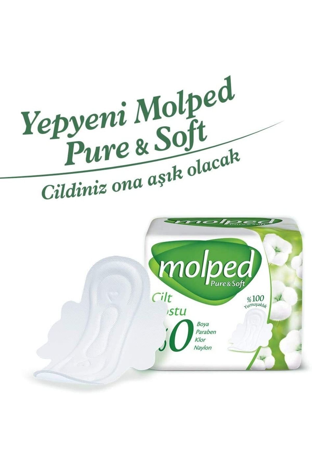 Molped Hijyenik Ped Pure & Soft Süper Eko 18'Li Uzun X 6 Paket